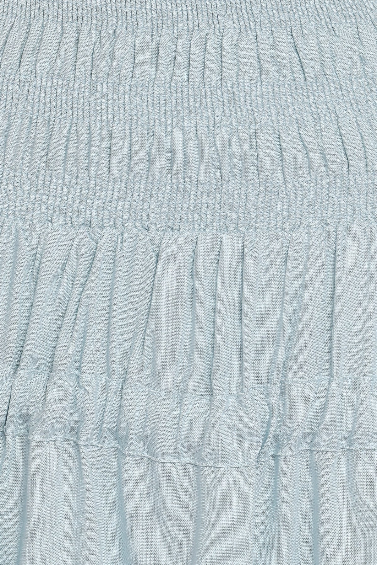 Leah Mini Skirt Side Ties - Baby Blue