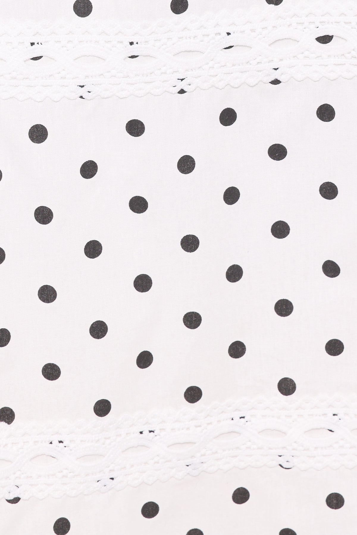 Lucia Tiered Midi Skirt - White Polka Dot