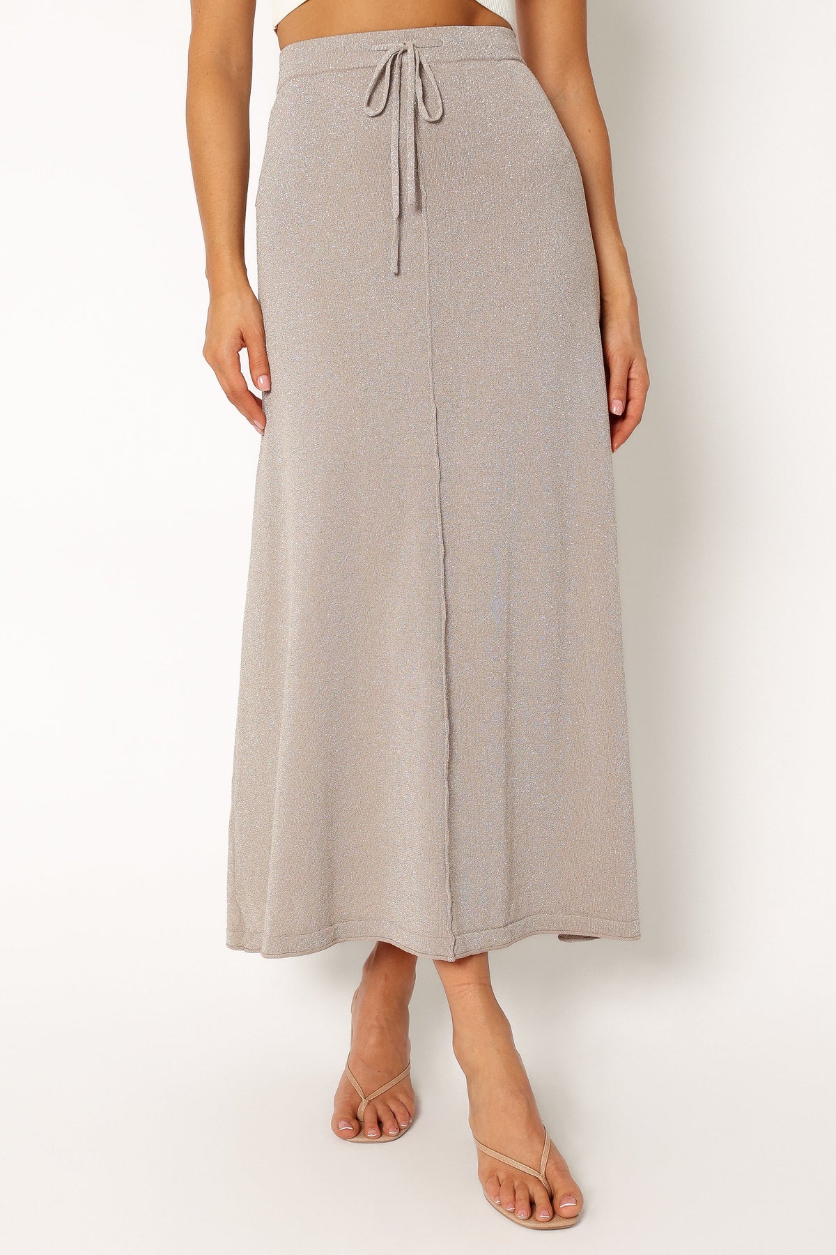 Lucille Knit Skirt - Silver