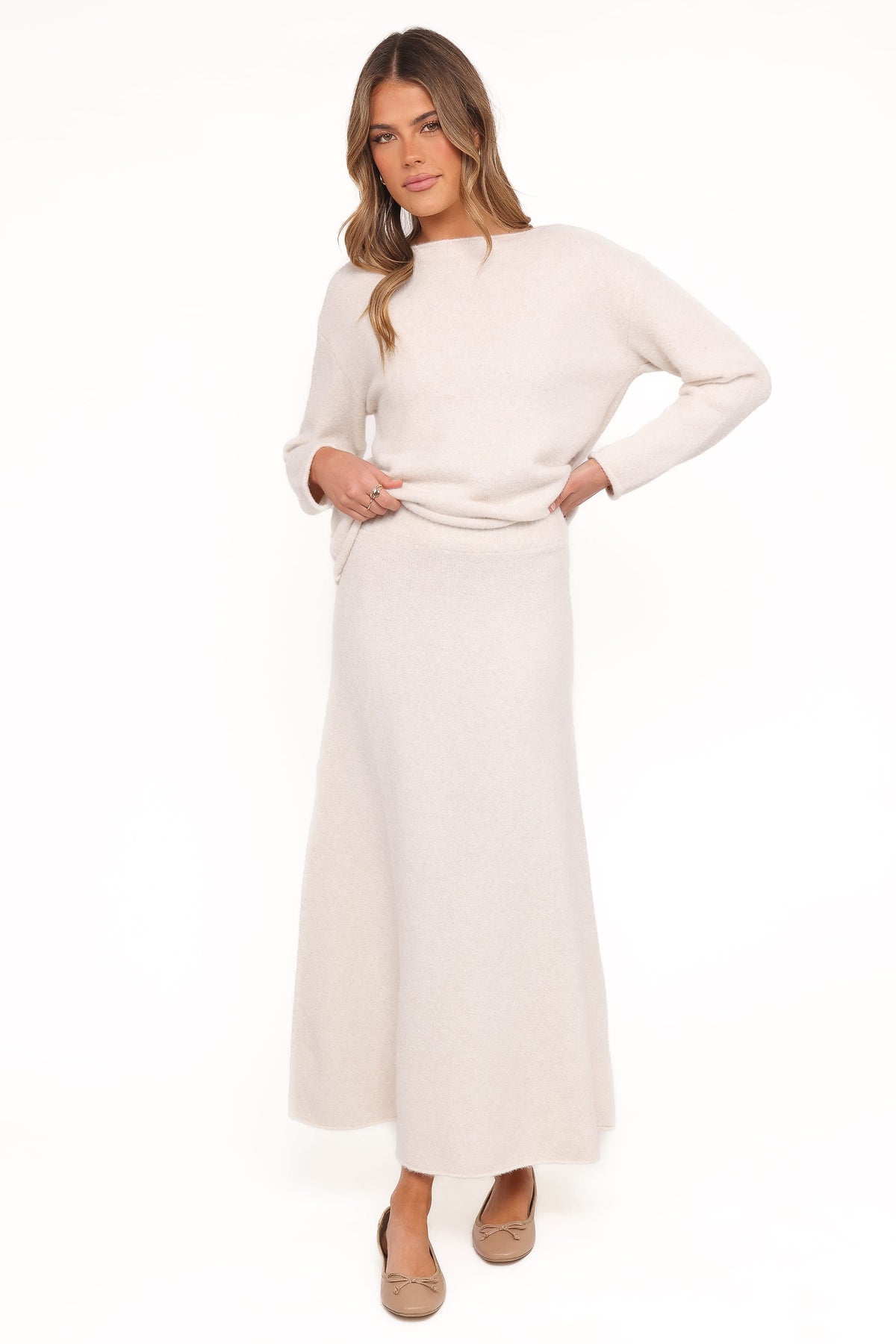 Willis Knitted Skirt - Cream