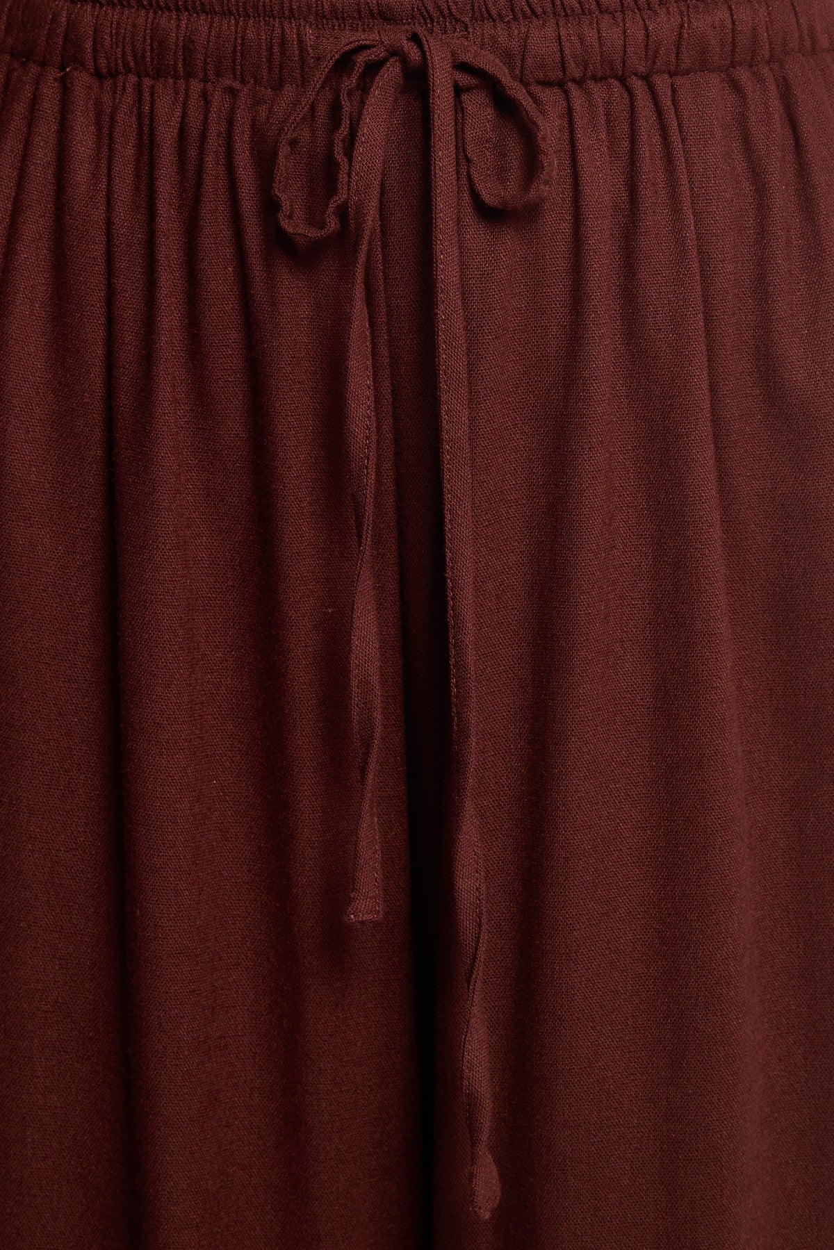 Zane Tie Waist Pant - Chocolate
