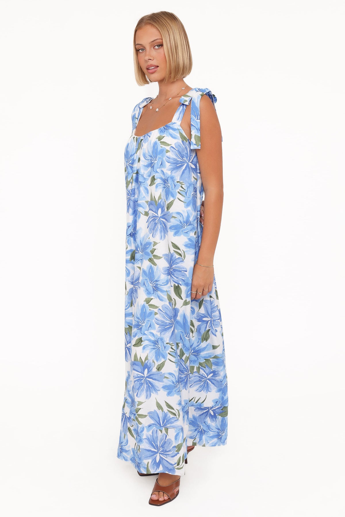 Amber Maxi Dress - Blue Floral
