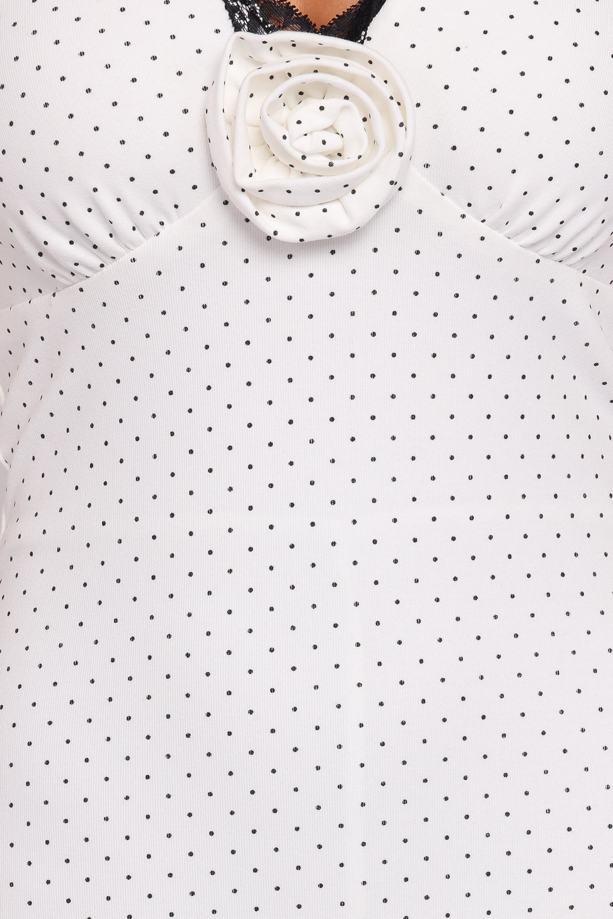 Conrad Halter Maxi Dress - White Polka Dot