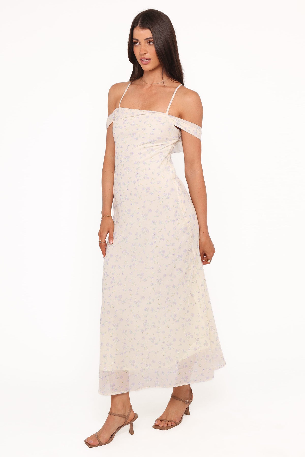 Elwood Midi Dress - Yellow Ditsy Floral