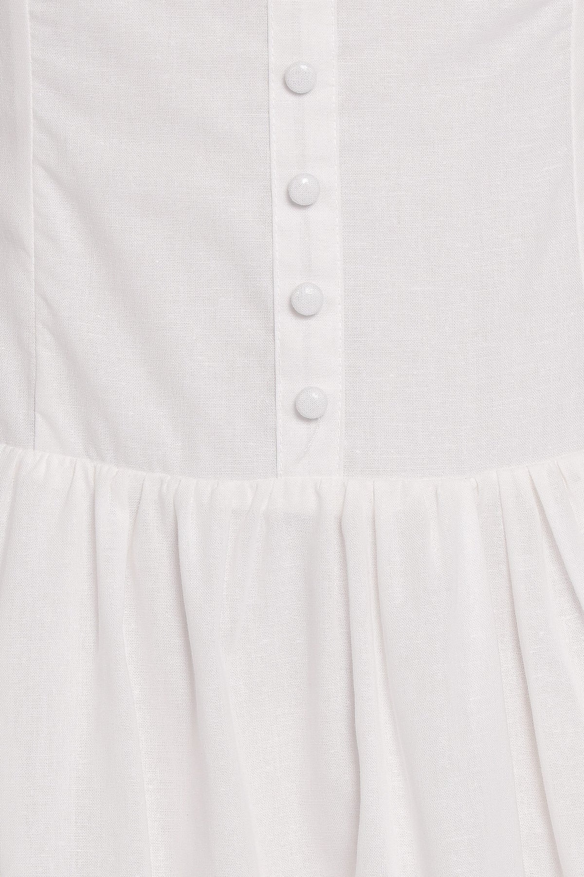 Evie Button Front Maxi Dress - White