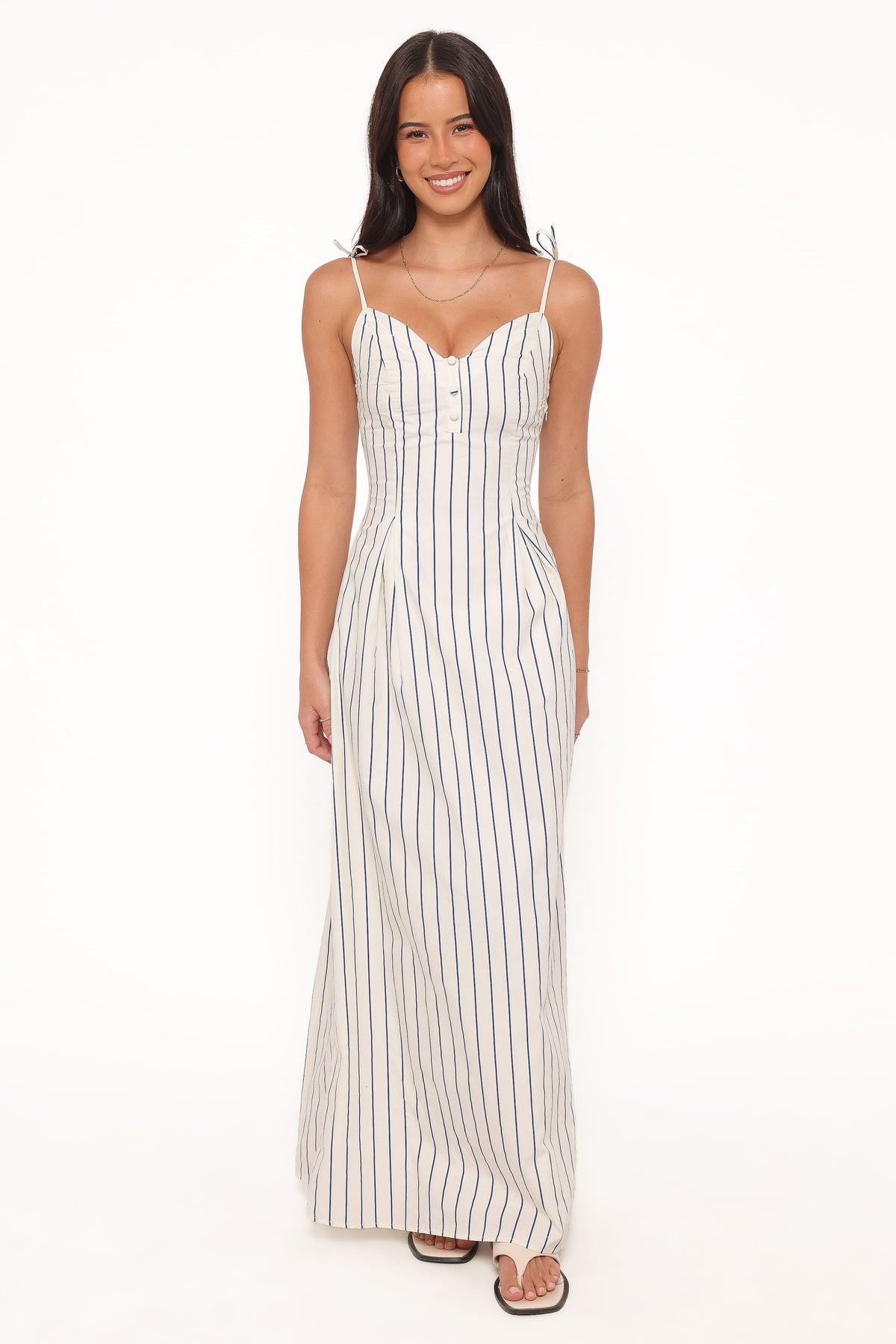 Jordin Maxi Dress - Ivory/Blue Stripe