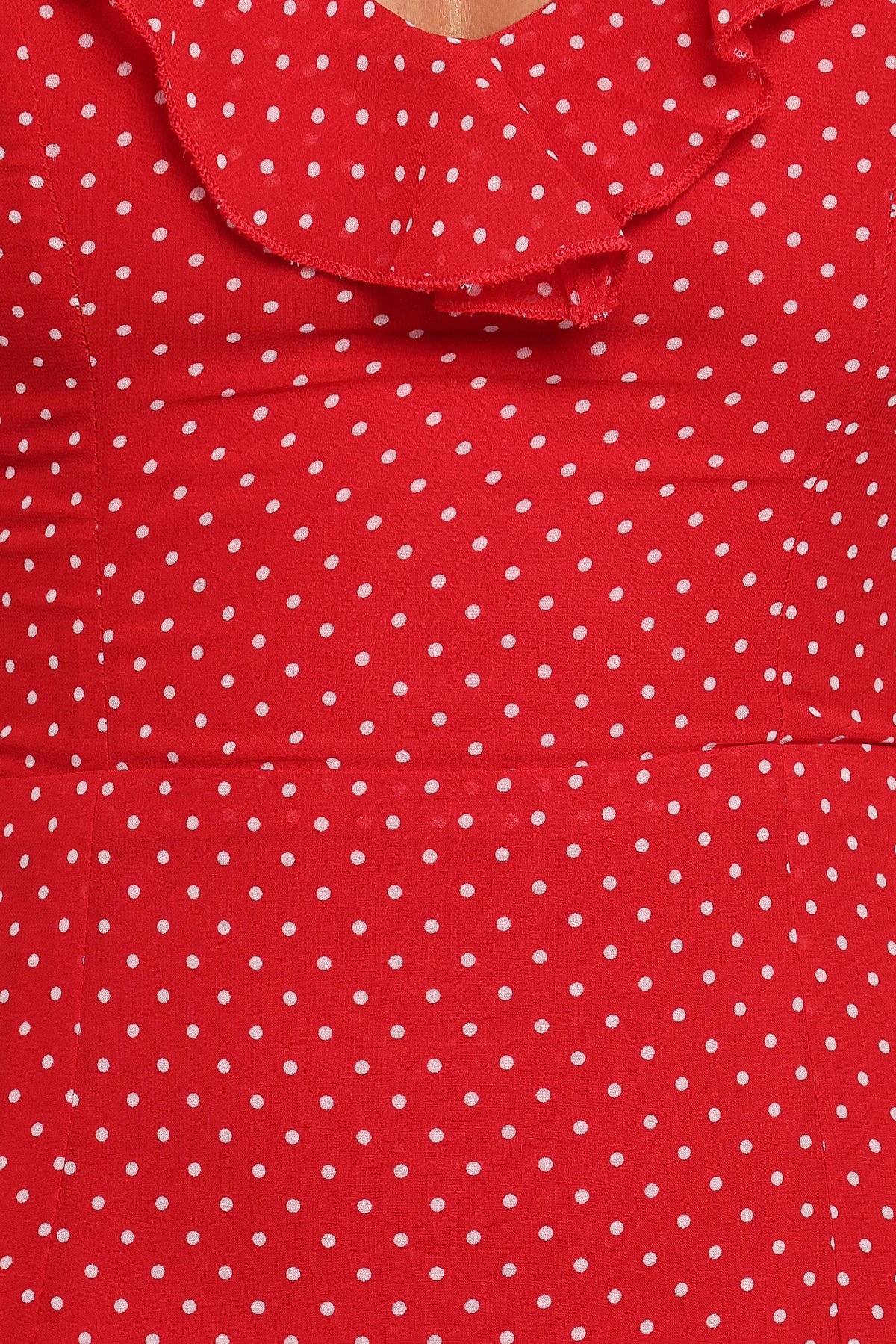 Judy Maxi Dress - Red Polka Dot