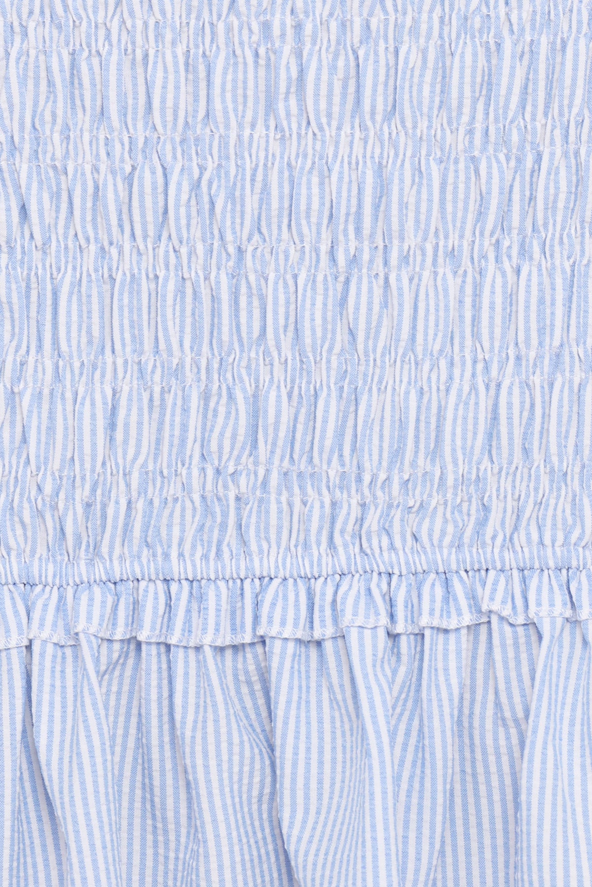 Kiki Smocked Mini Dress - Blue Stripe