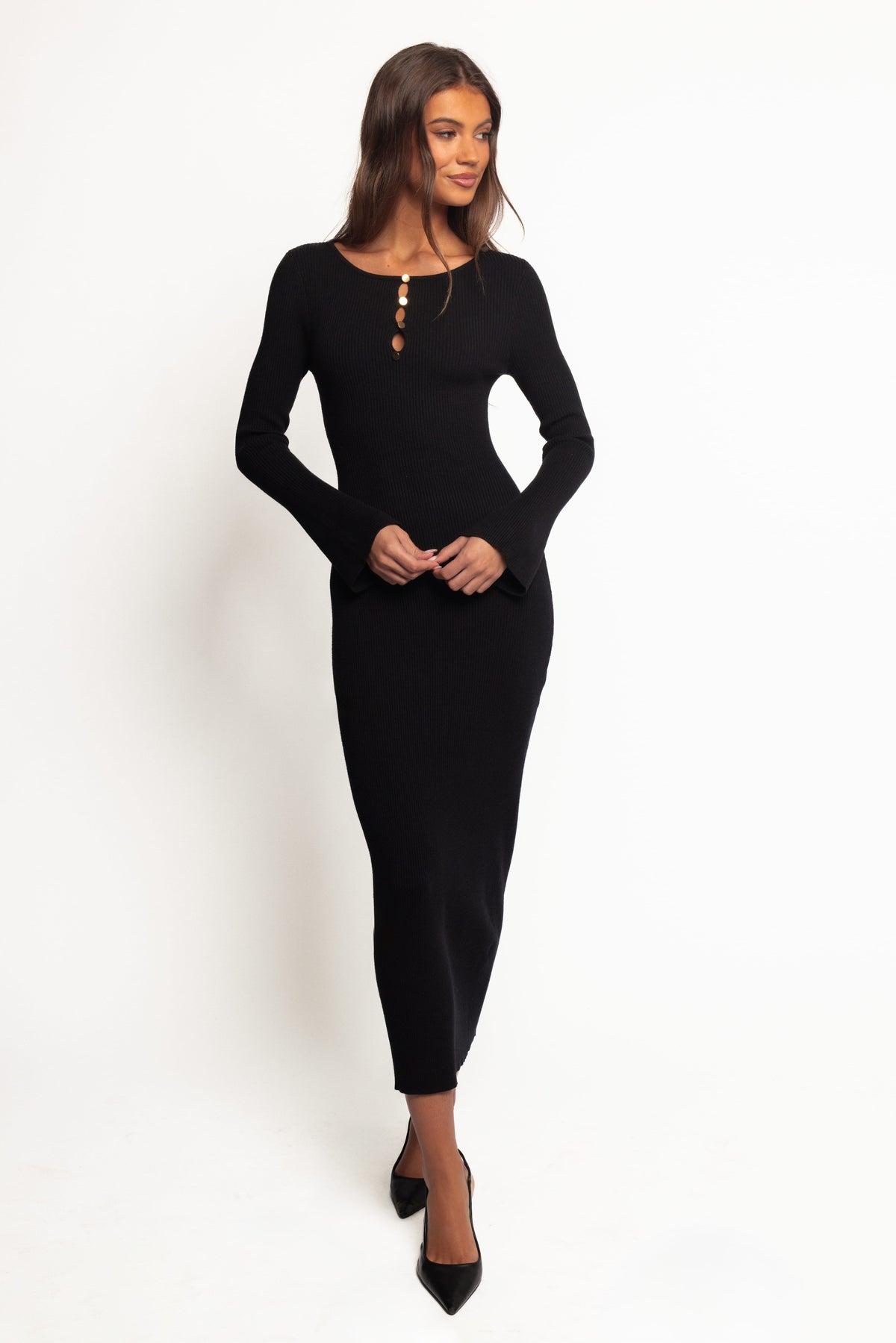 Maxwell Knit Maxi Dress - Black