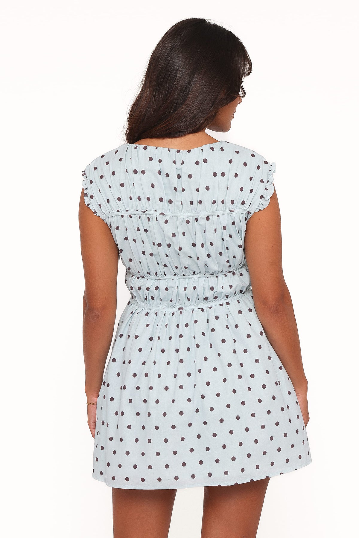 Pipper Mini Dress - Blue Polka Dot