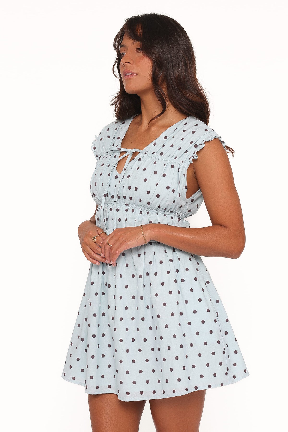 Pipper Mini Dress - Blue Polka Dot