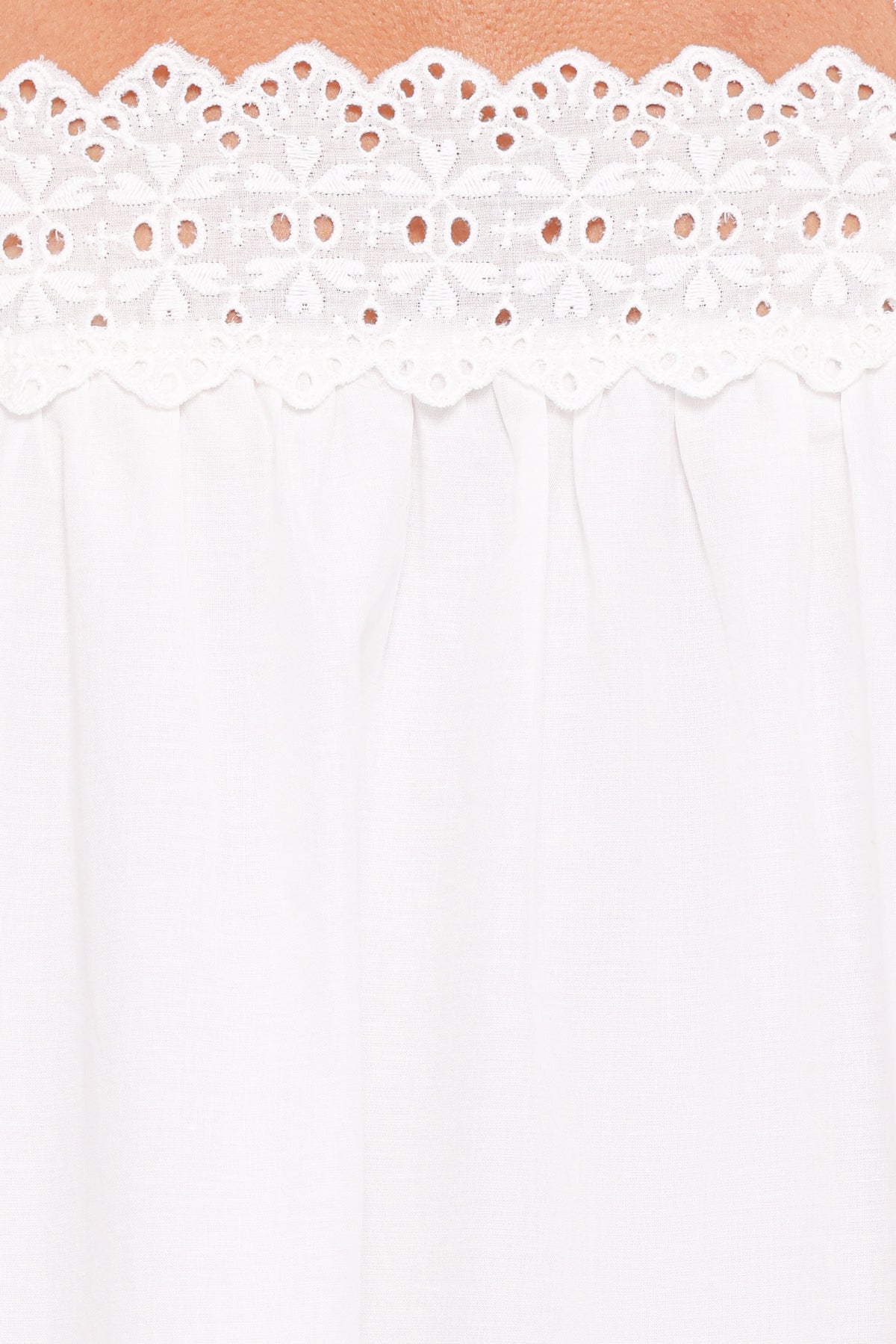 Winora Midi Dress - White Broderie