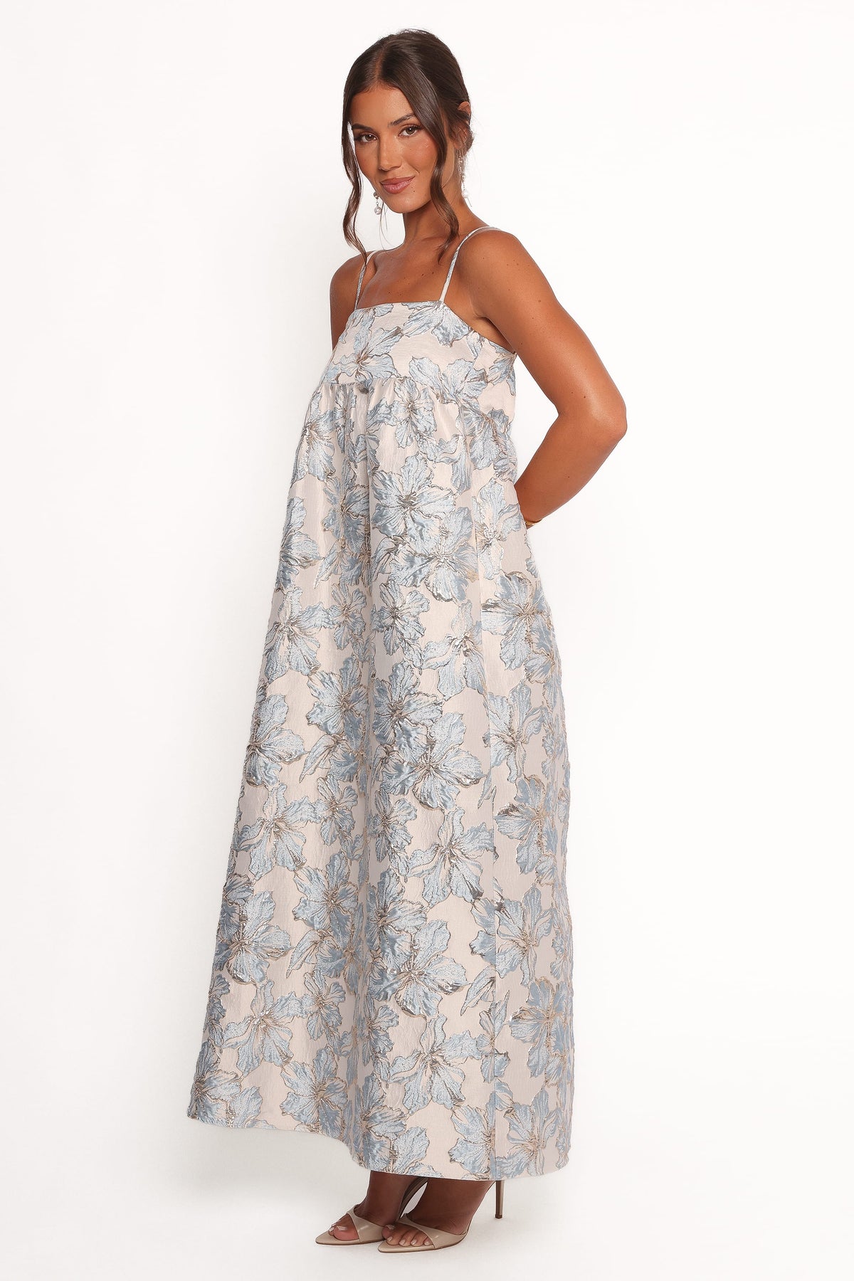 Yasmine Maxi Dress - Baby Blue Floral