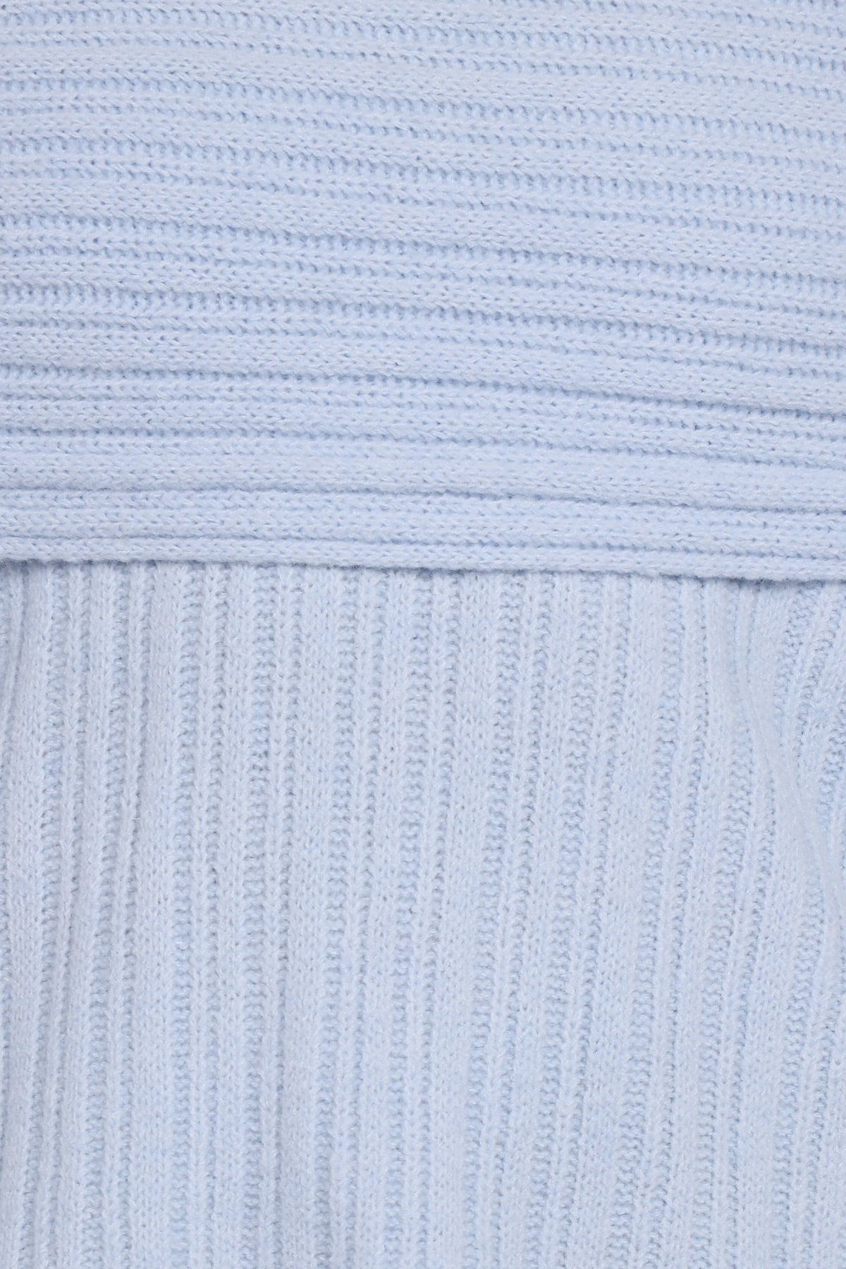 Kenny Off Shoulder Knit Sweater - Pale Blue