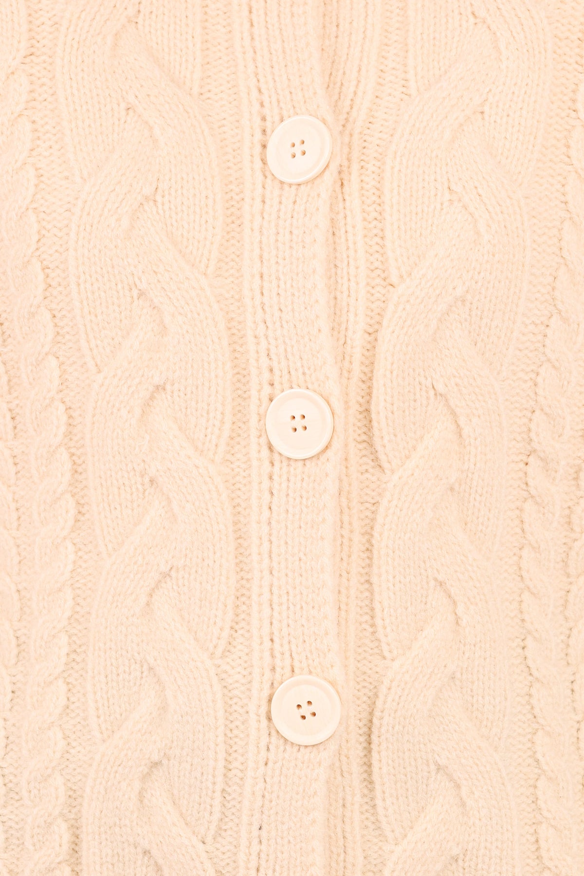 Nika Cable Knit Cardigan - Taupe