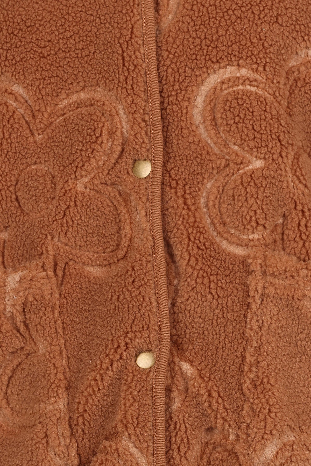 Lasky Flower Pattern Button Down Jacket - Camel