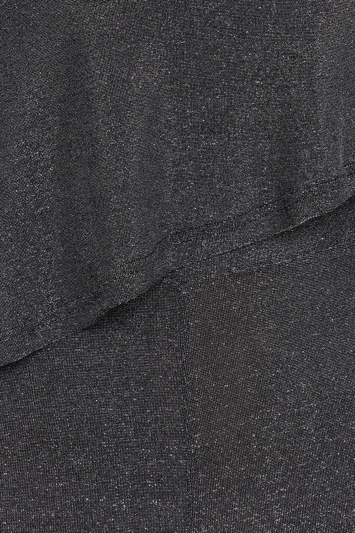Anna One Shoulder Lurex Jumpsuit - Black Silver