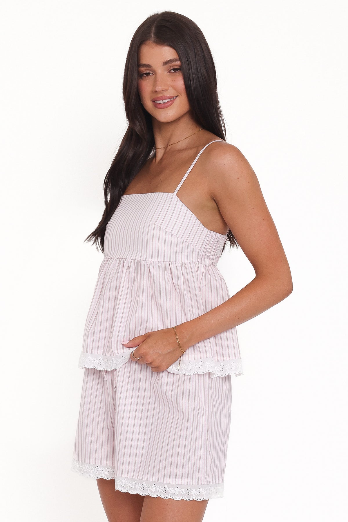 Bridie Short Set - Pink Stripe