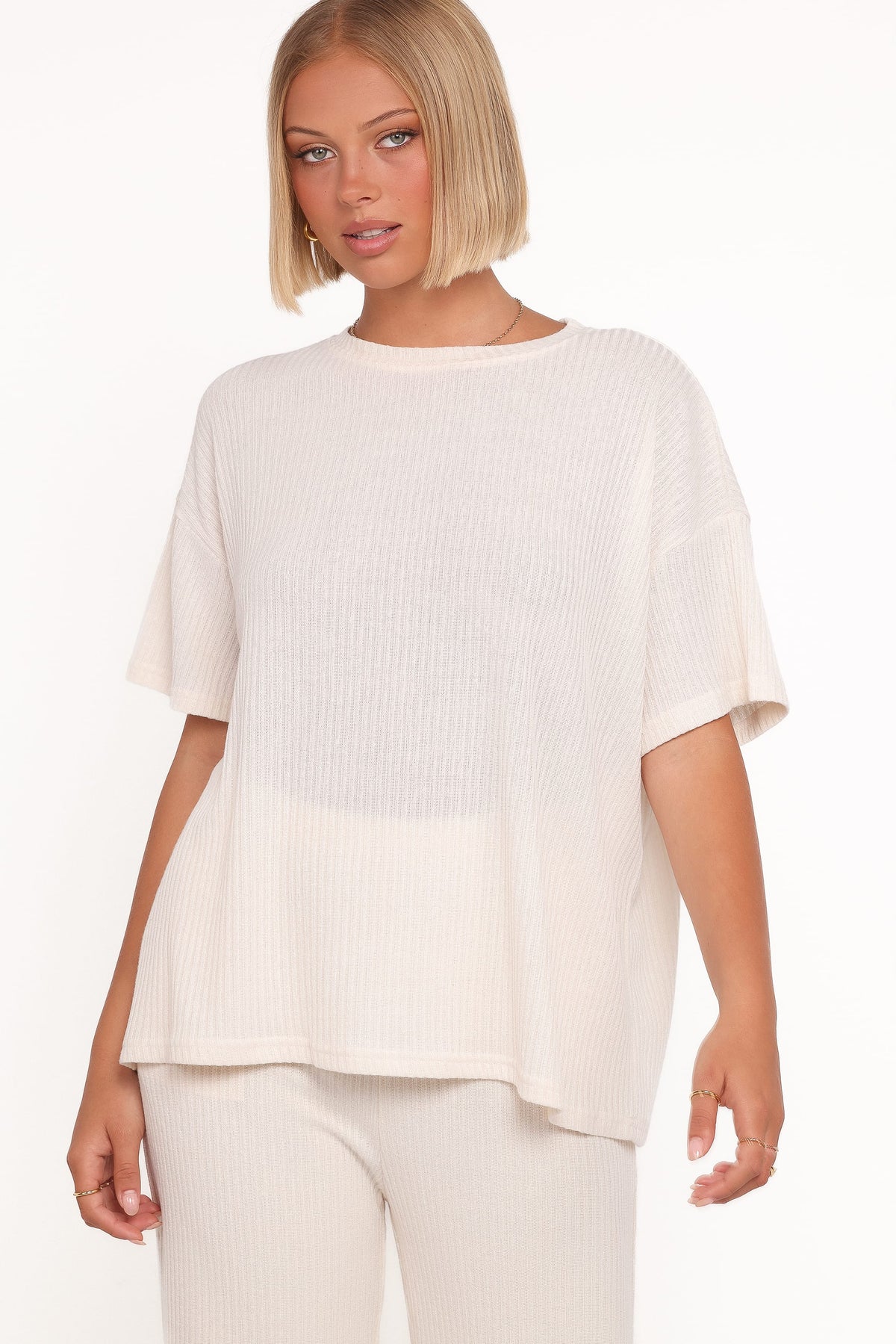 Granger Knit Pant Set - Cream