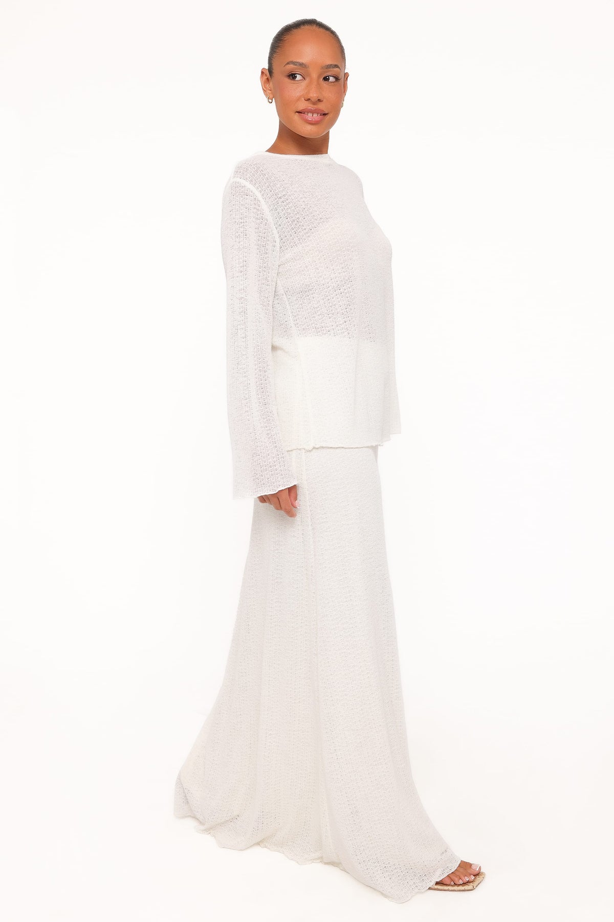 Lune Knit Skirt Set - Cream