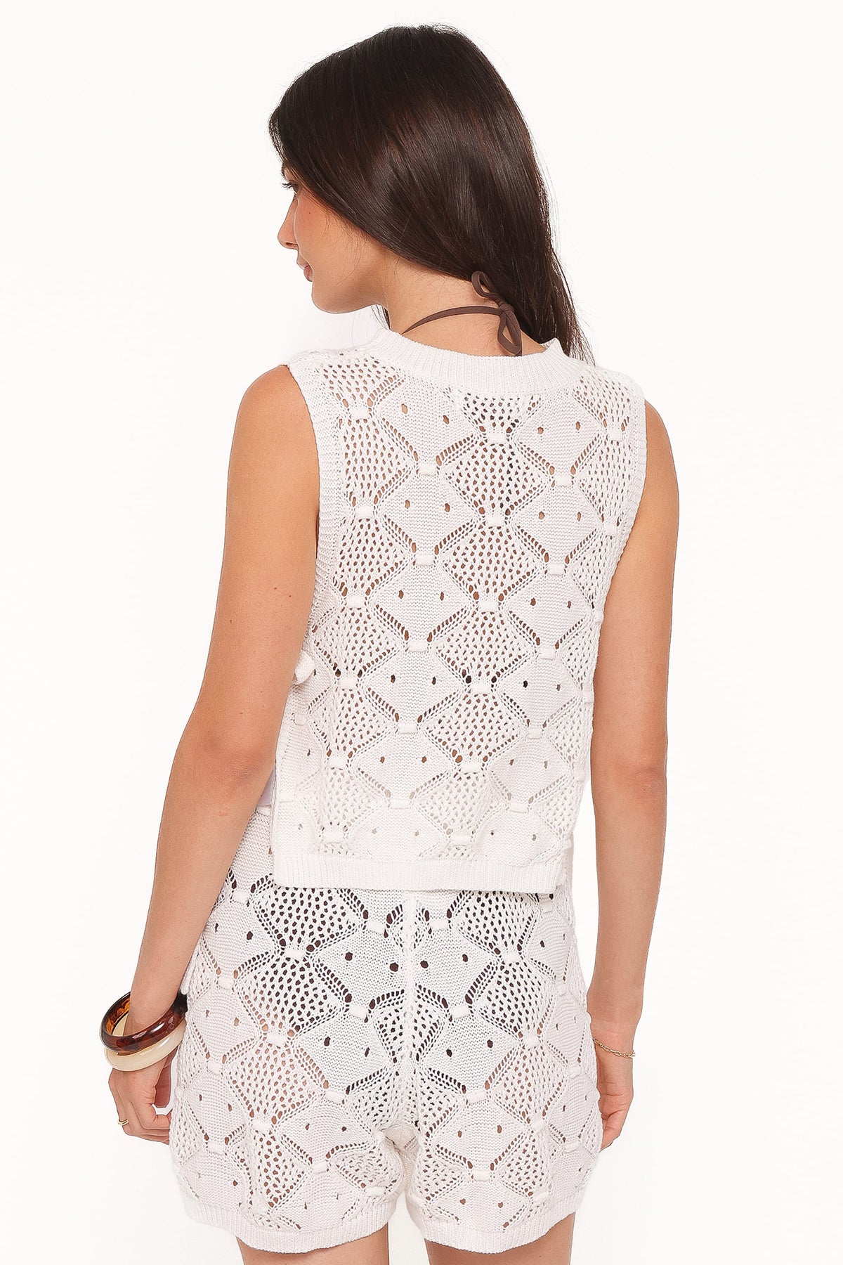 Ysabel Knitted Short Set - Cream