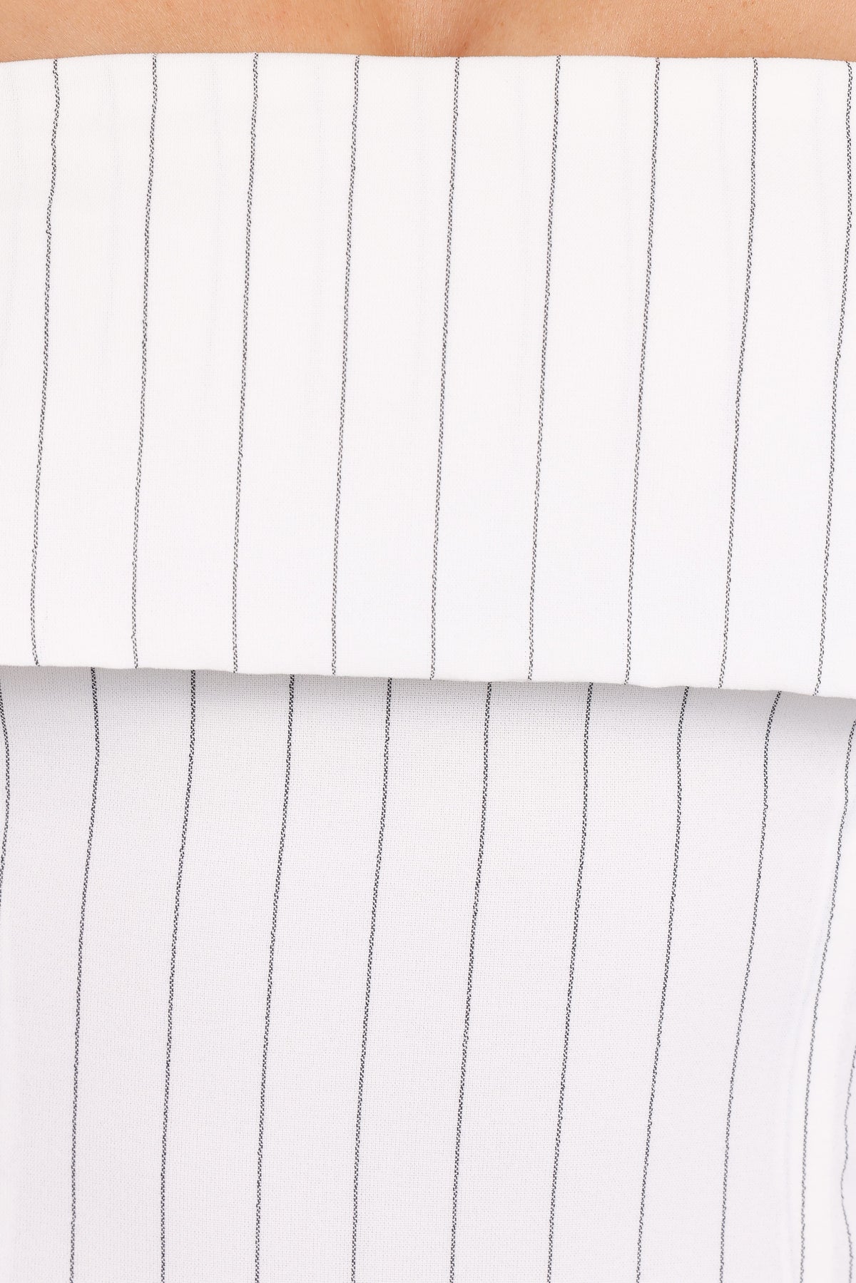 Blakely Strapless Top - White Pinstripe