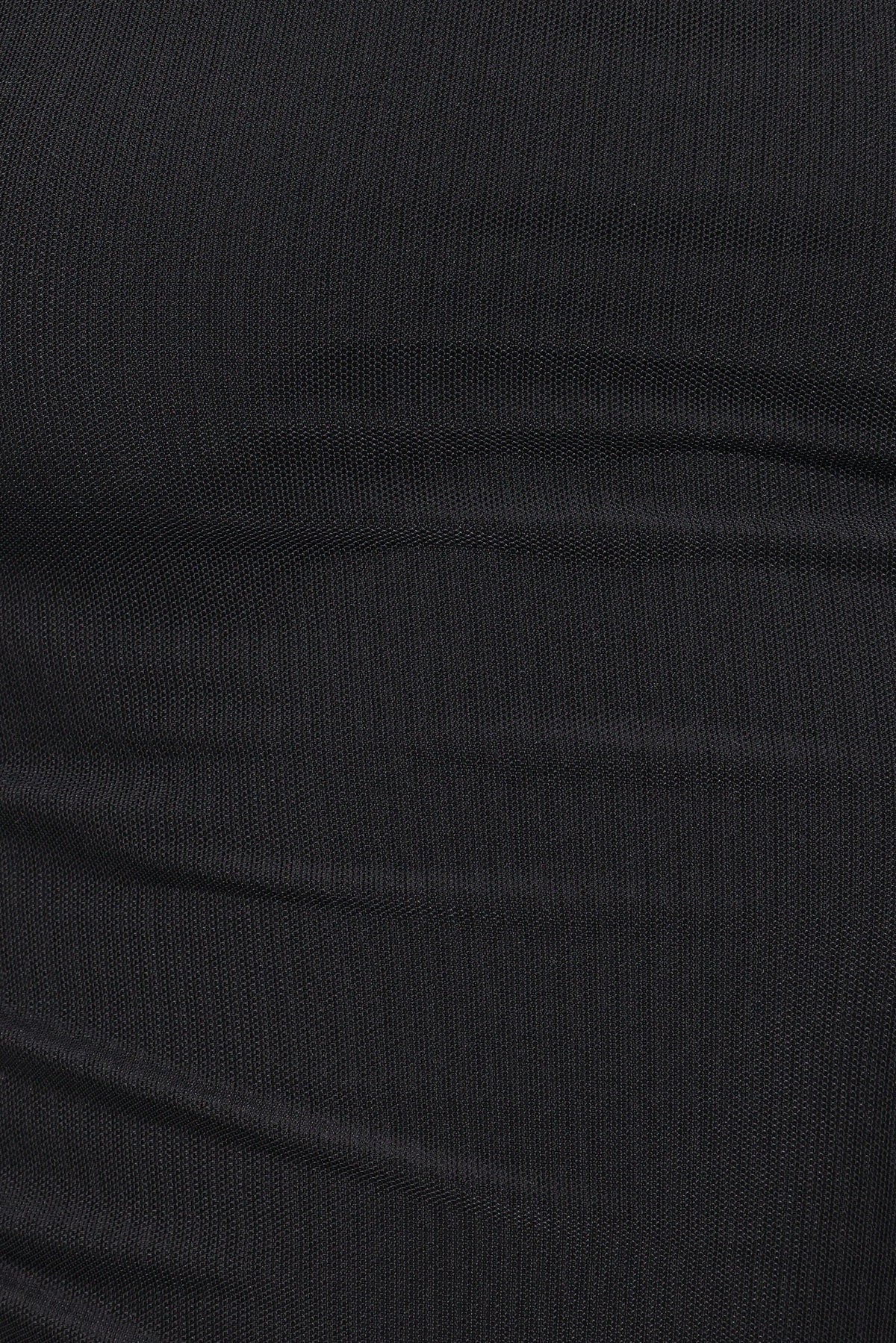Carlie Mesh One Shoulder Top - Black