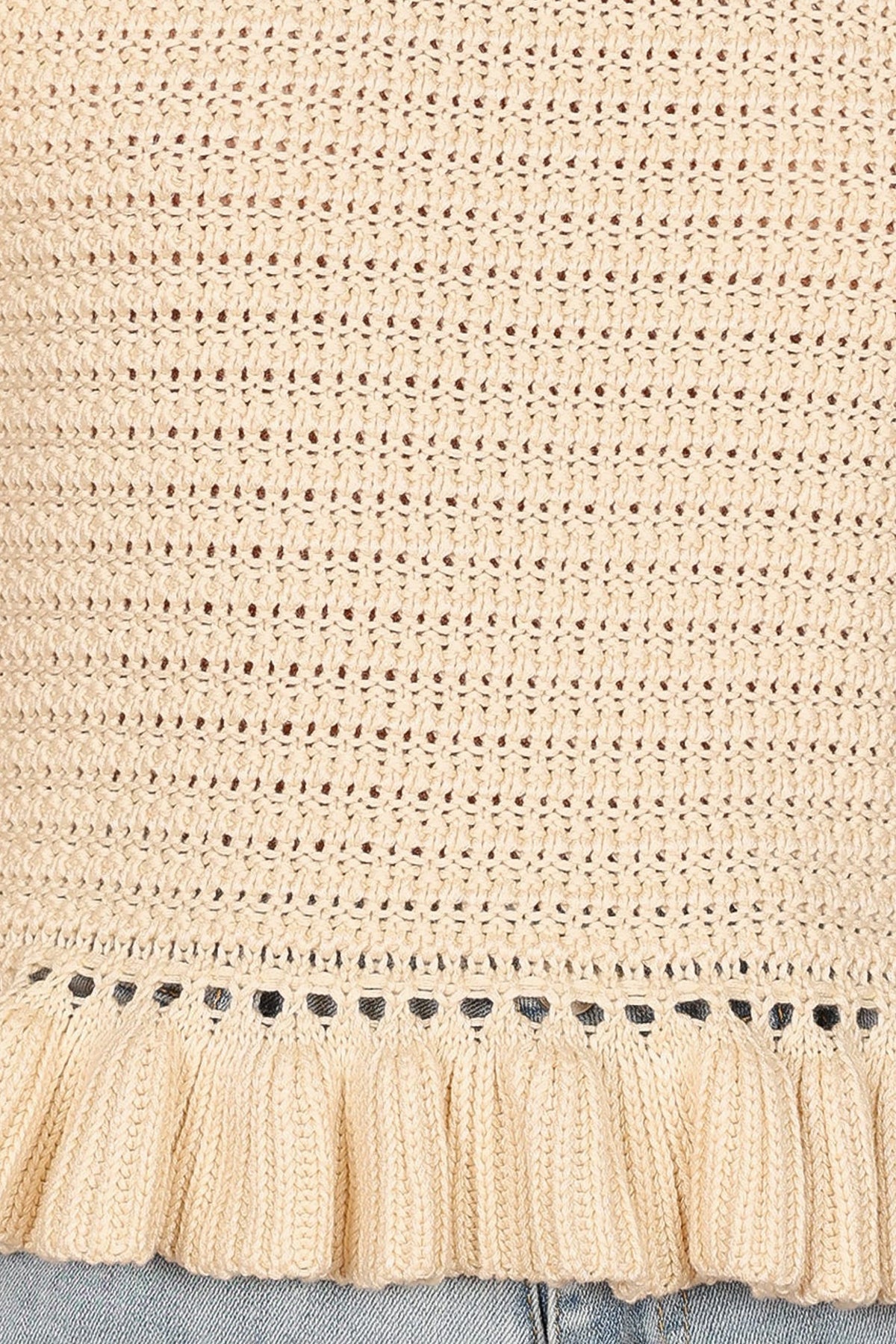 Katia Frill Knitted Top - Cream
