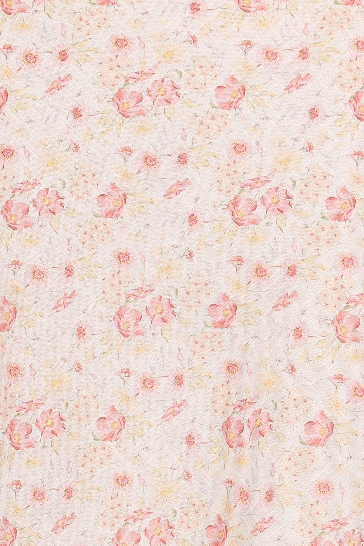 Kedra Tie Shoulder Top - Peach Ditsy Floral