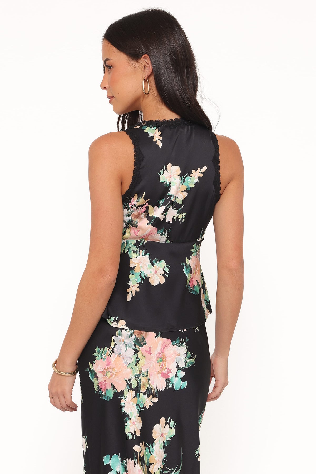 Kelso Top - Black Floral