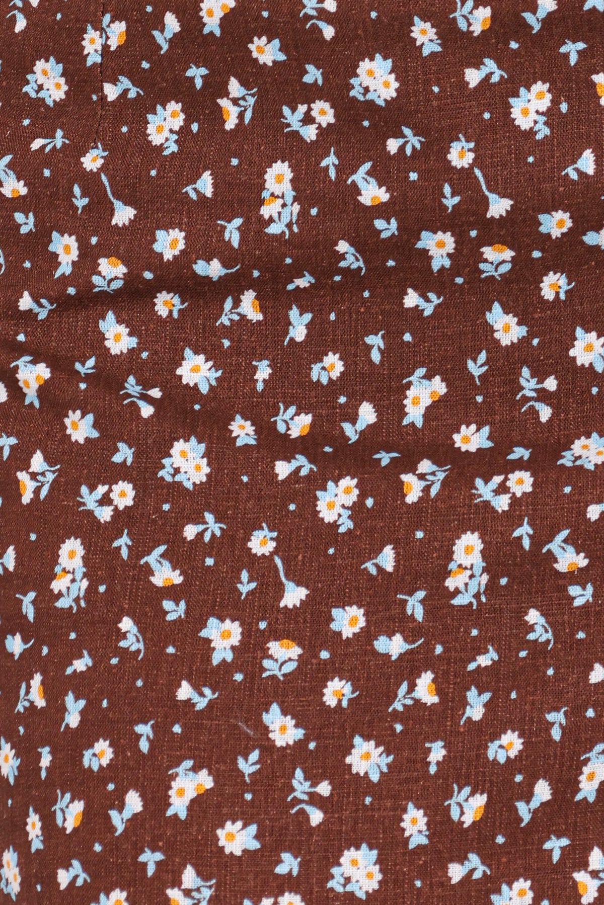 Madison Linen Cropped Tank - Brown Floral