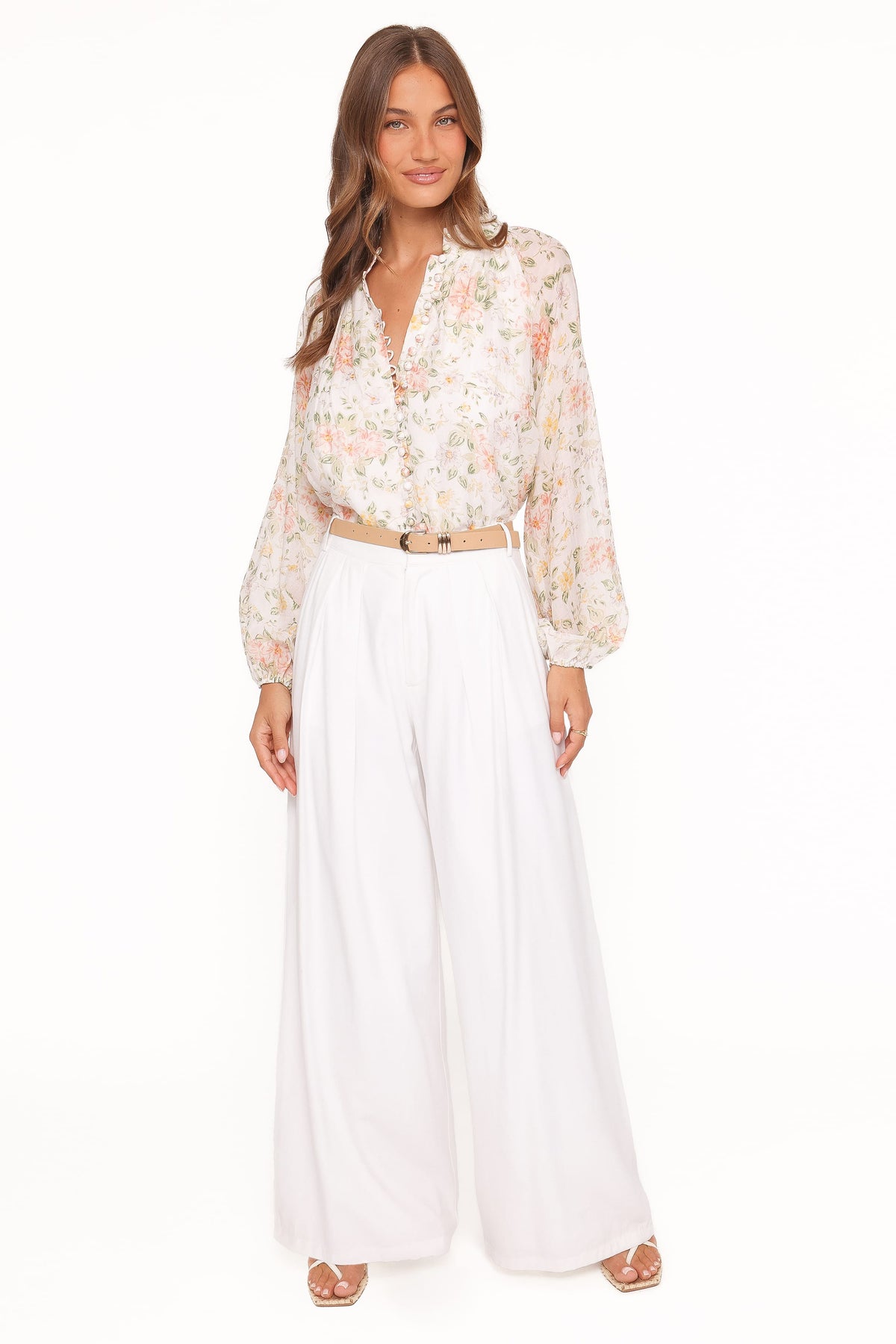 Marni Top - White Multi Floral