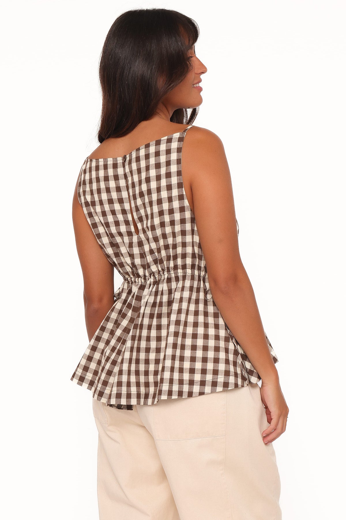 Rory Top - Brown Gingham