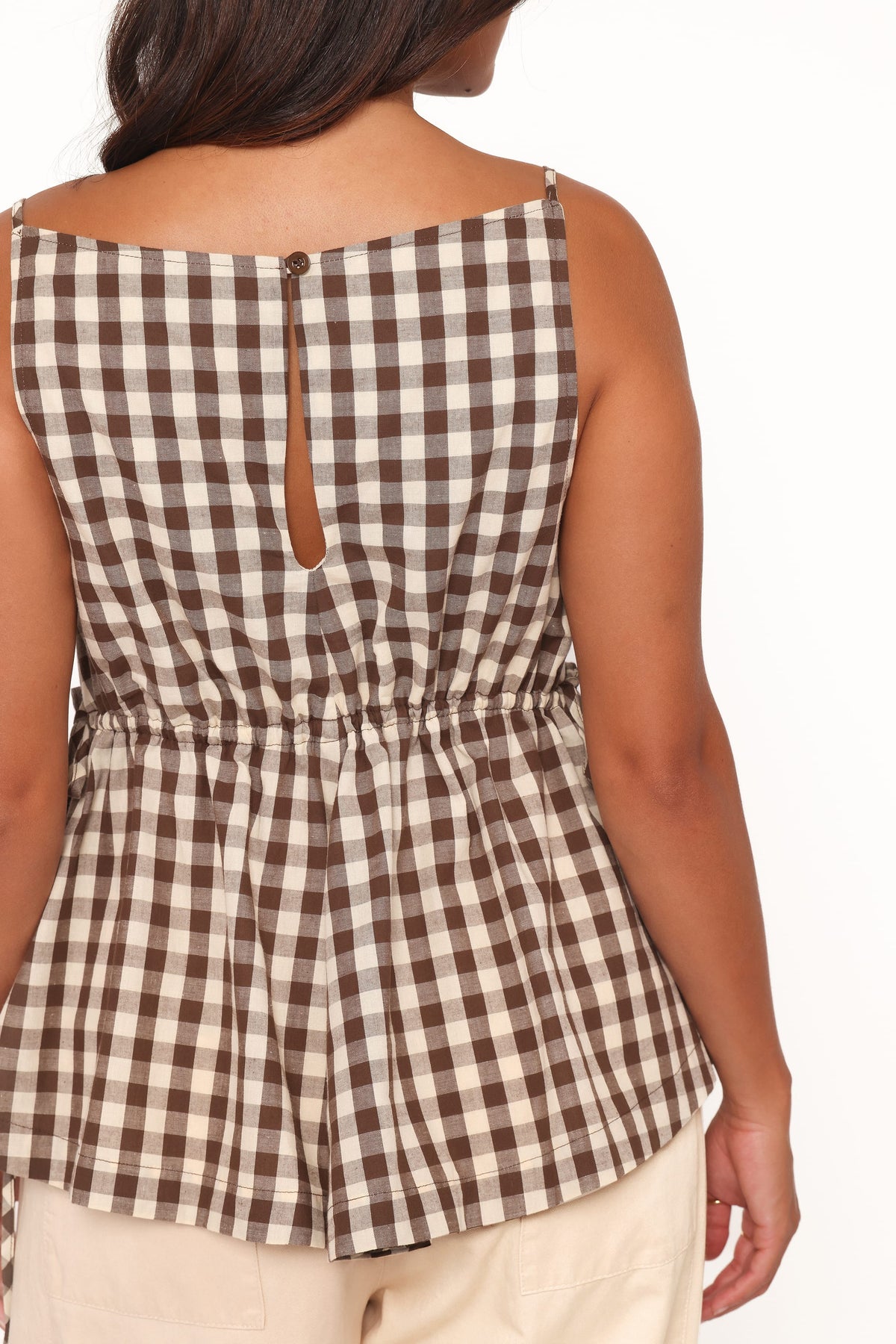 Rory Top - Brown Gingham