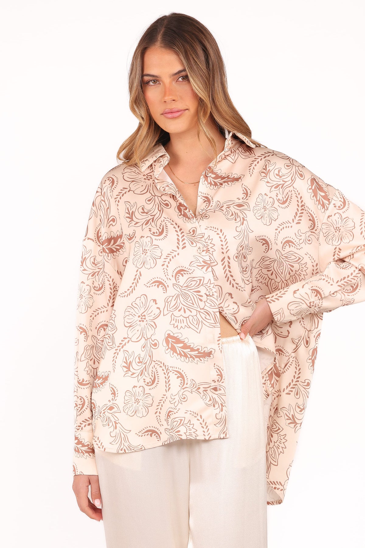 Rosalie Shirt - Brown Paisley