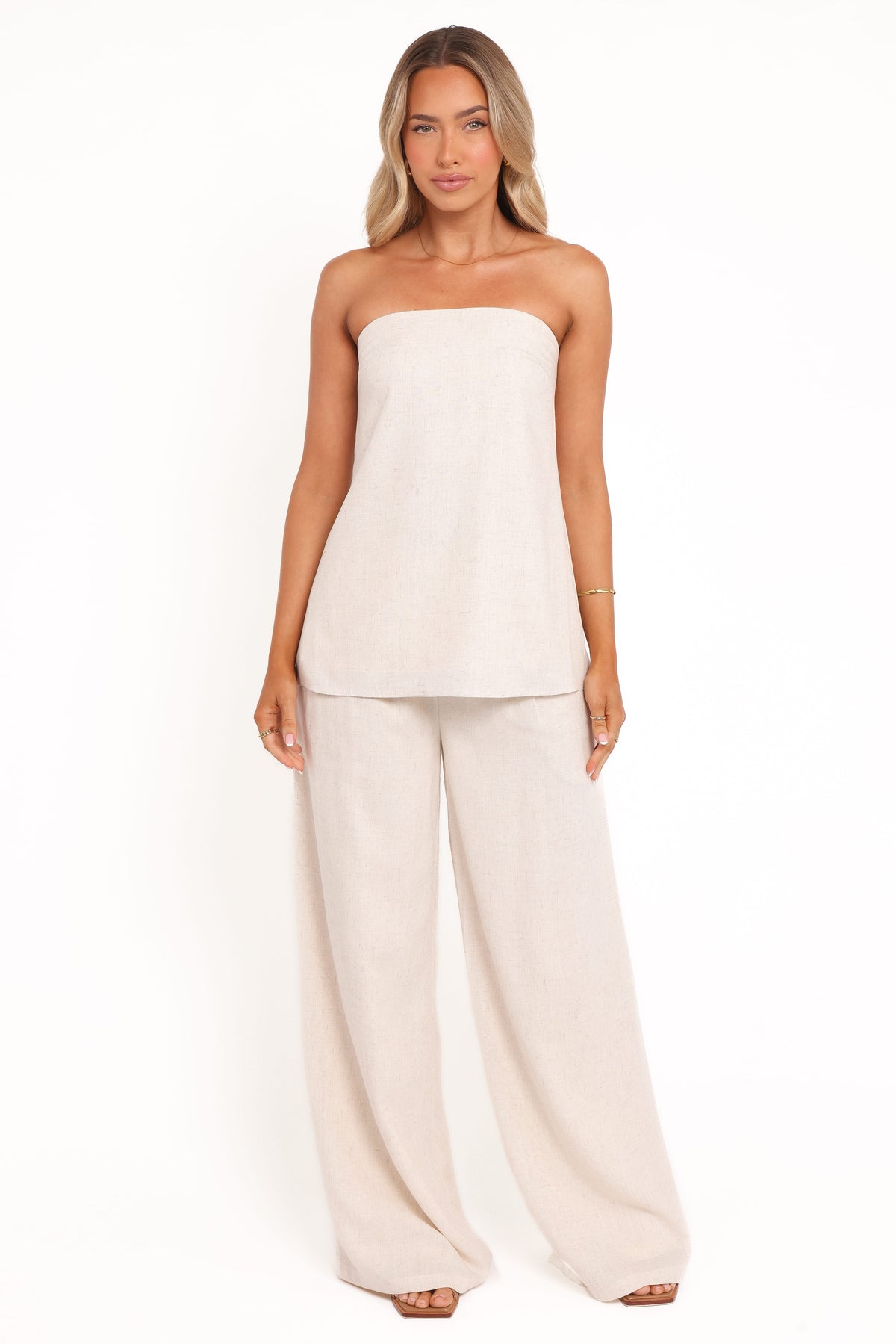 Rosemarie Strapless Top - Oatmeal