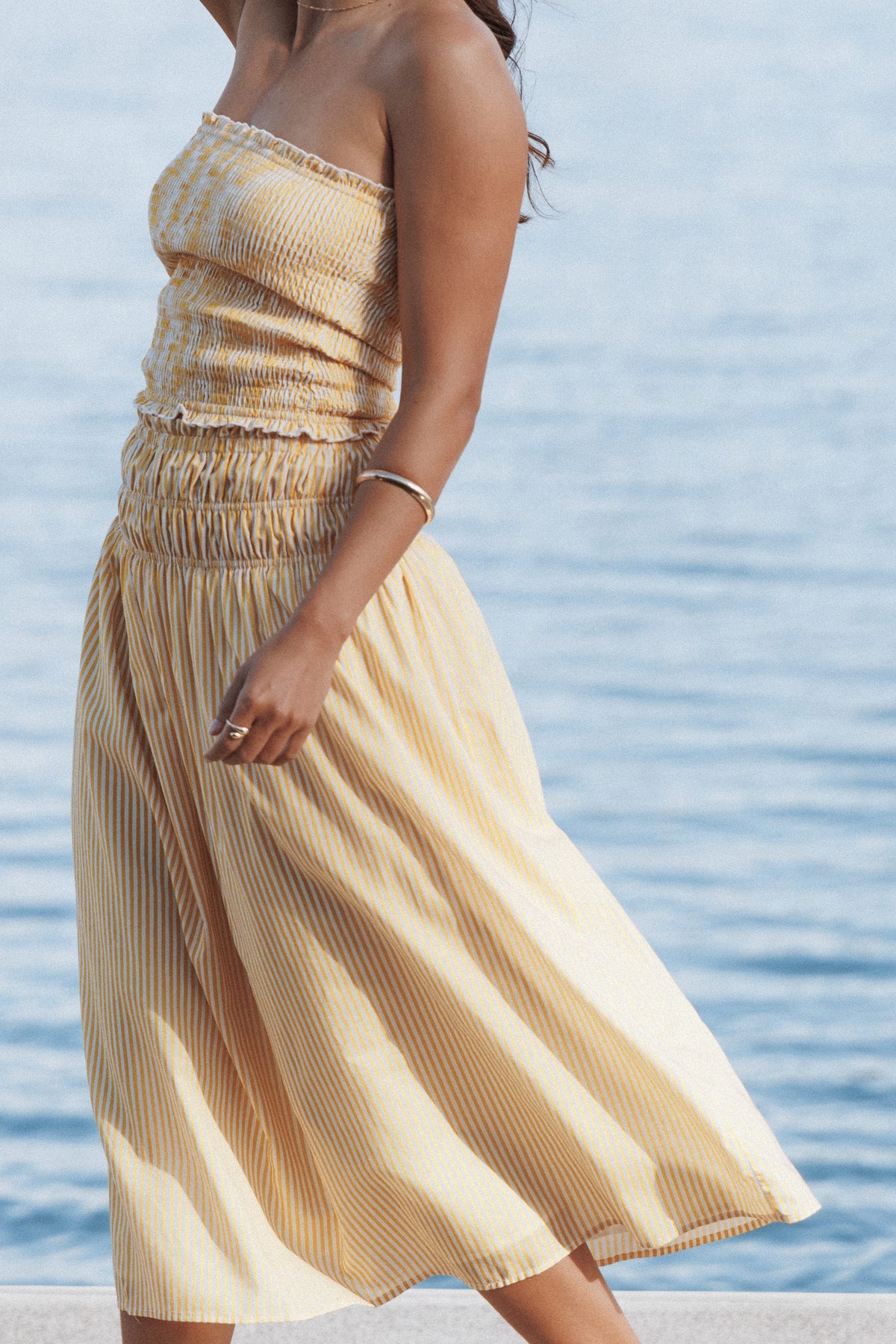 Salome Strapless Top - Mango Stripe