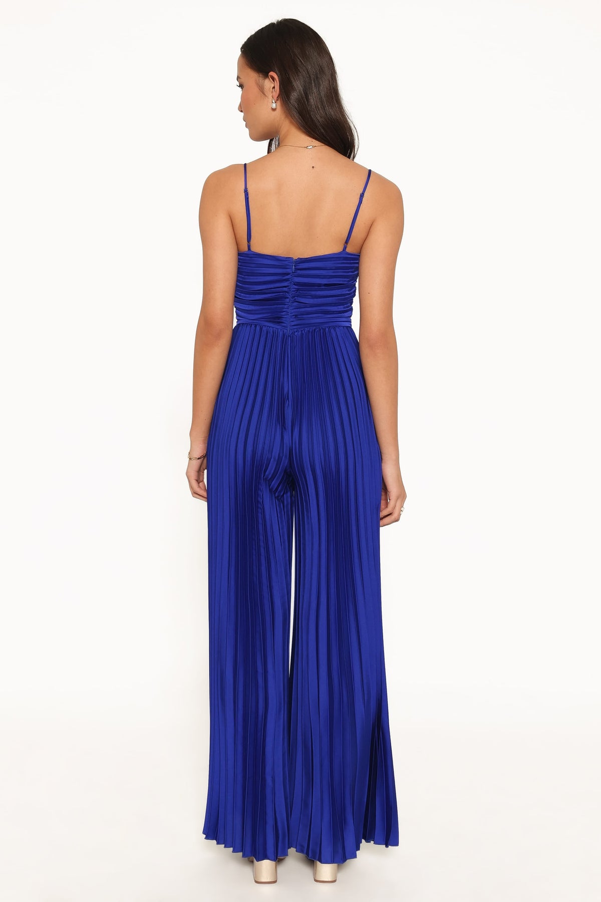 Angelique Pleated Jumpsuit - Royal Blue