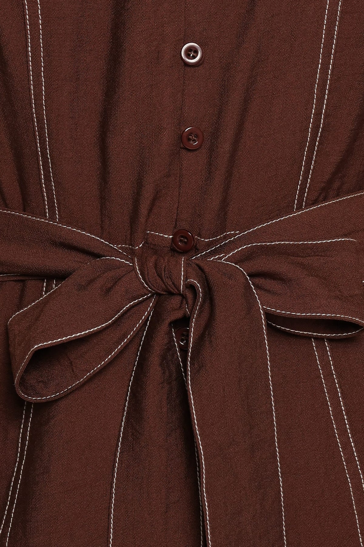 Benni Long Sleeve Romper - Chocolate