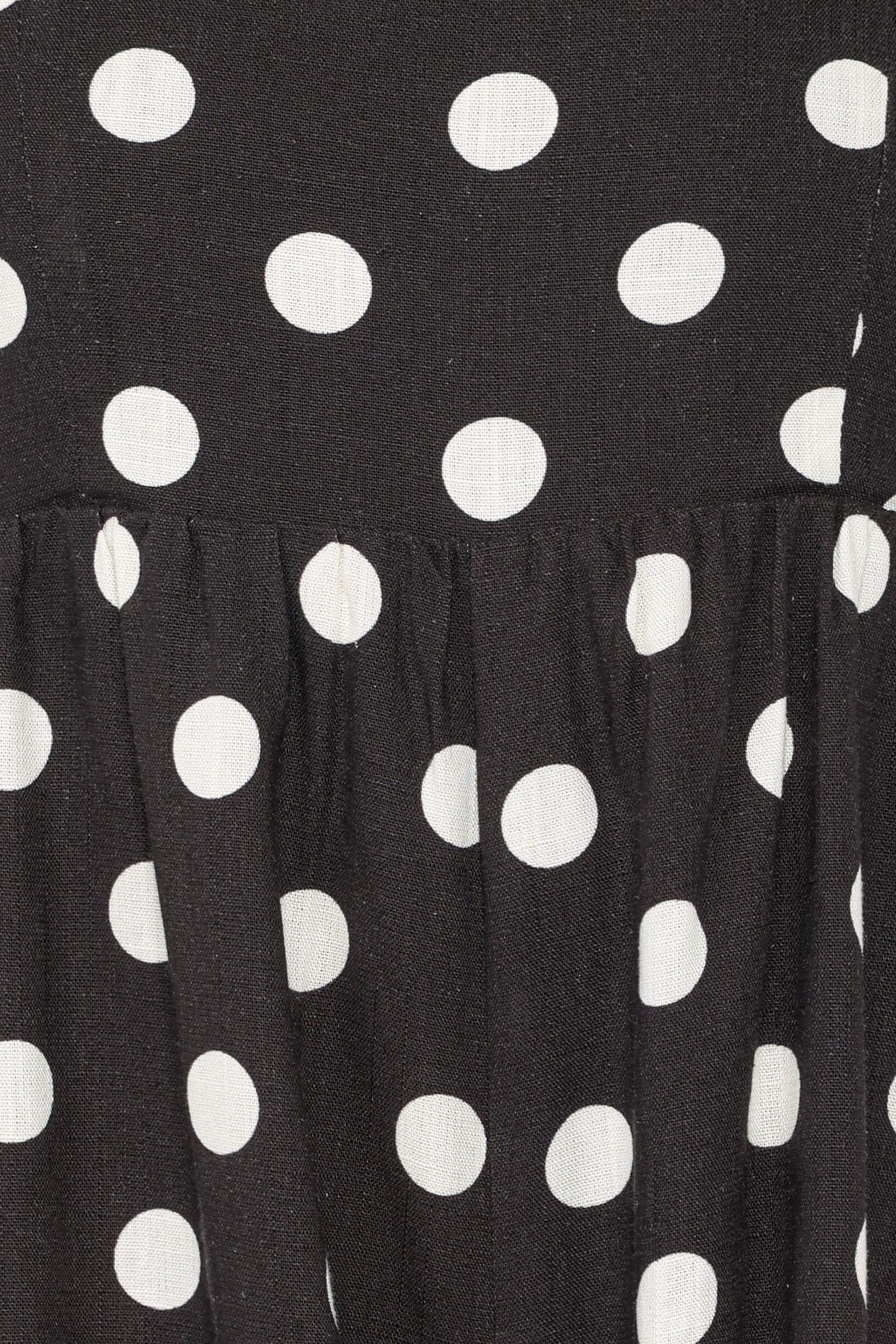 Quinley Romper - Black Polka Dot