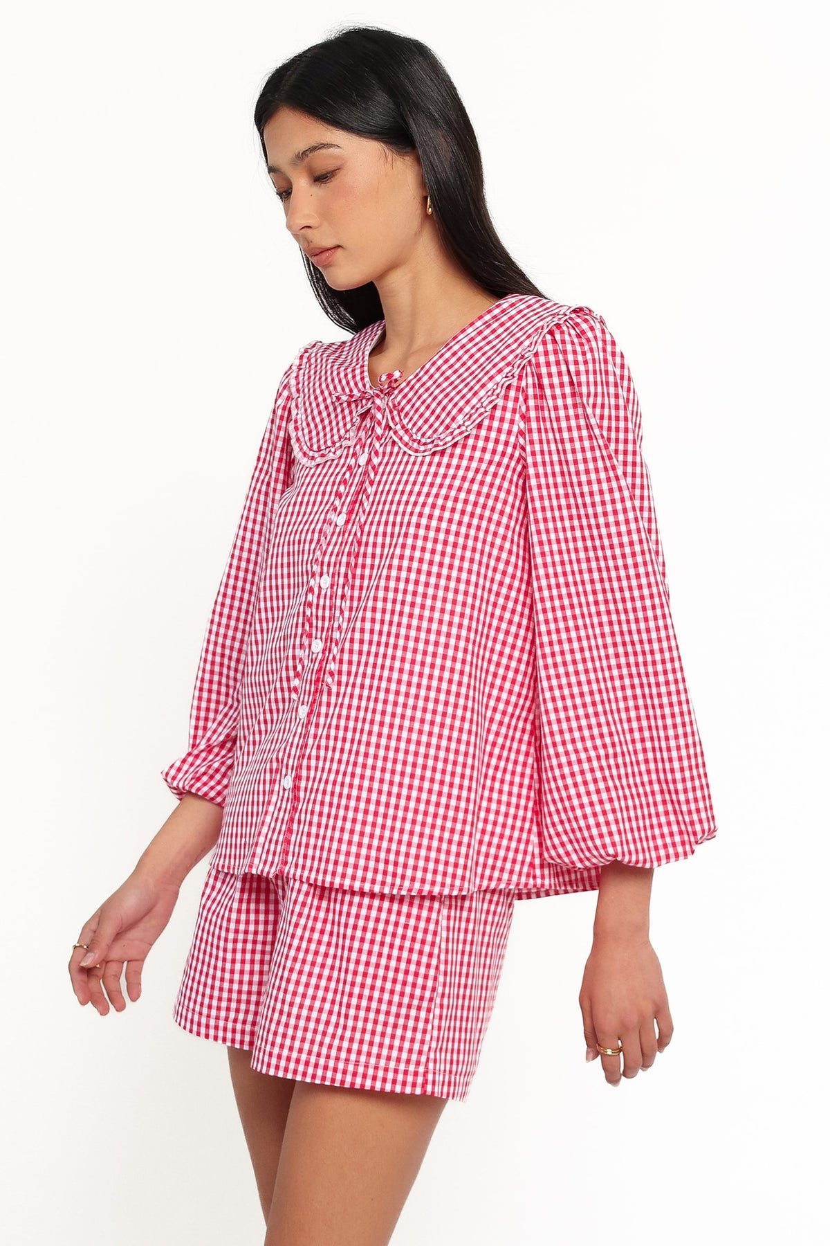 Angela Short Set - Red Gingham