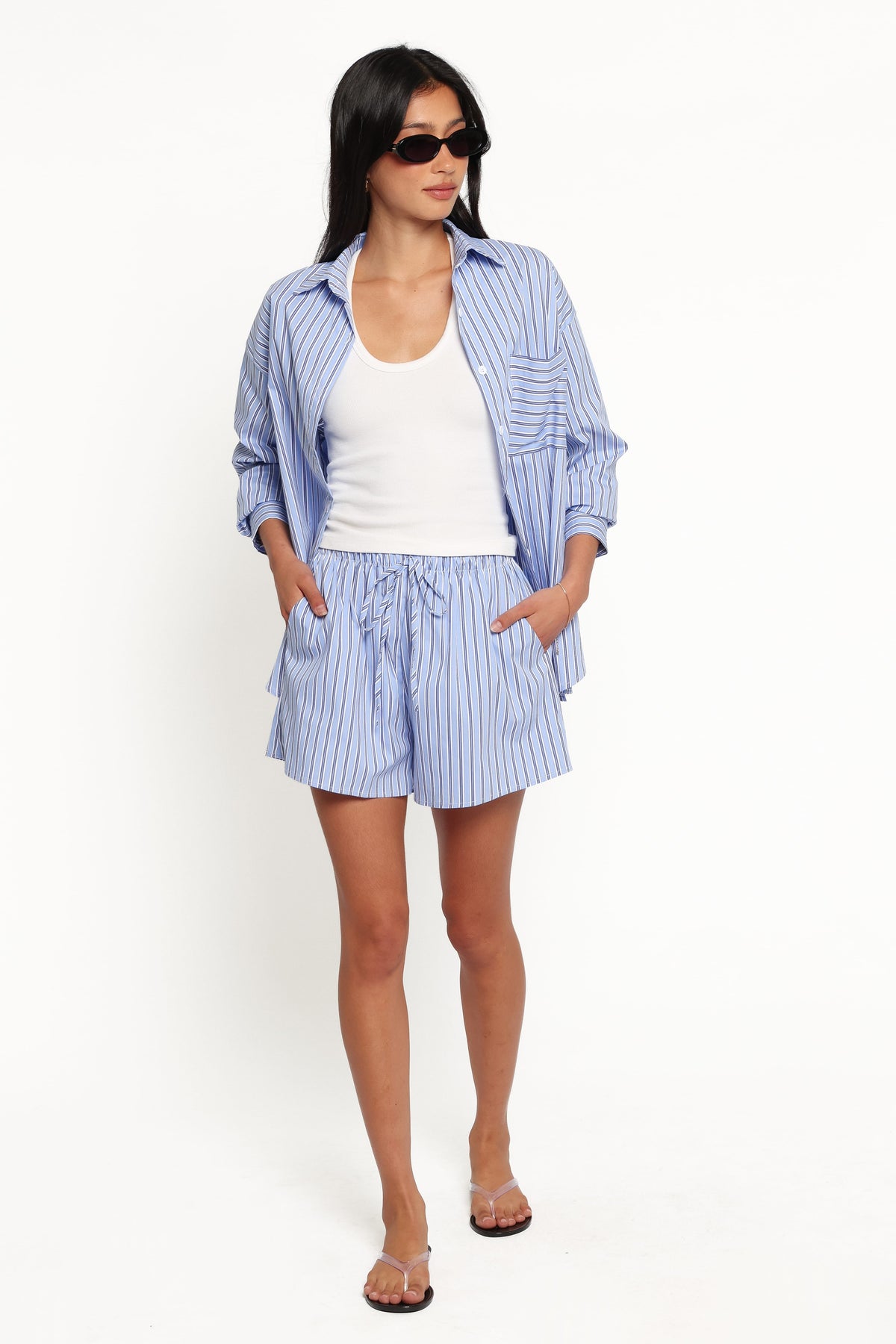 Ashlyn Short Set - Blue Stripe