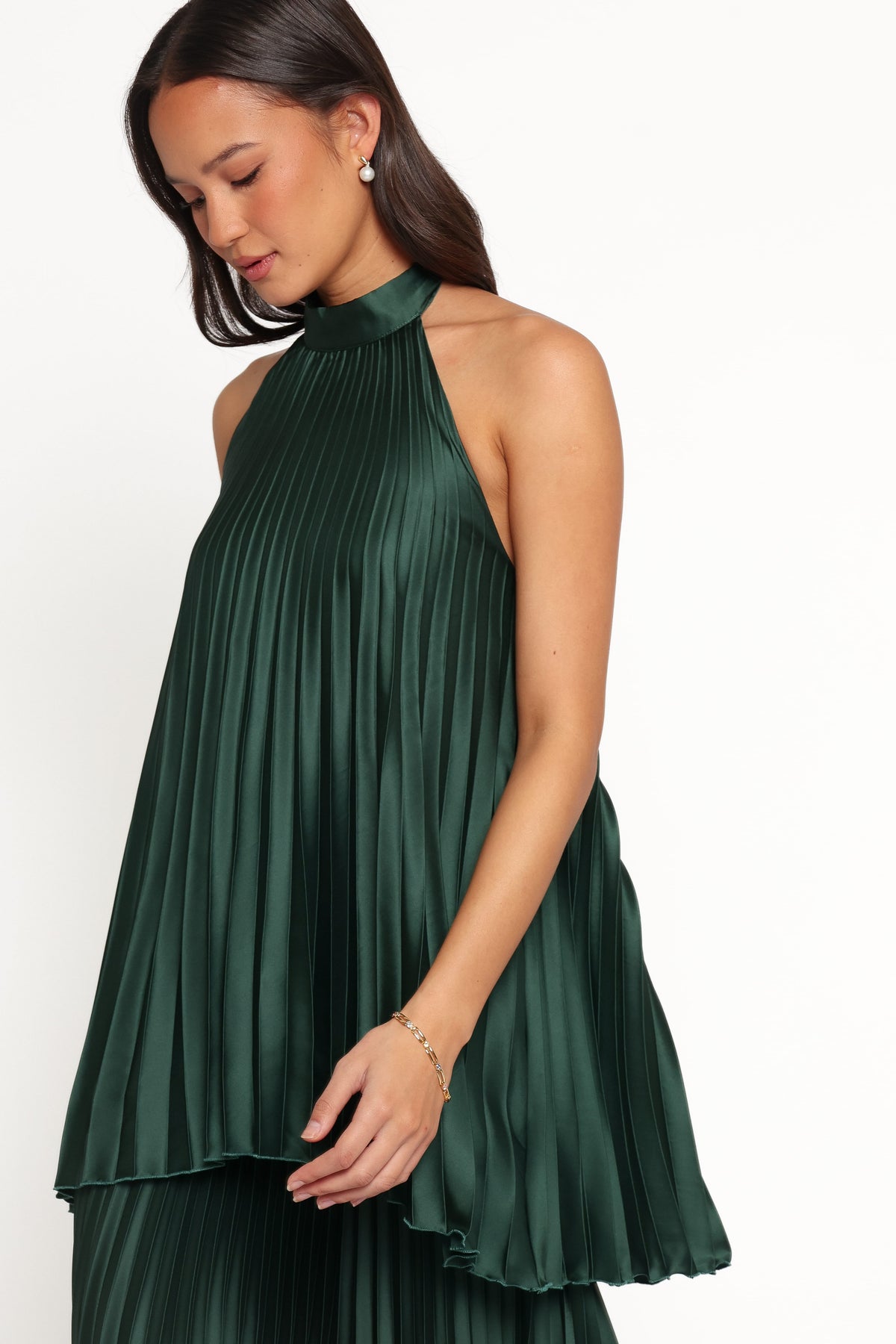 Darina Pleated Skirt Set - Olive