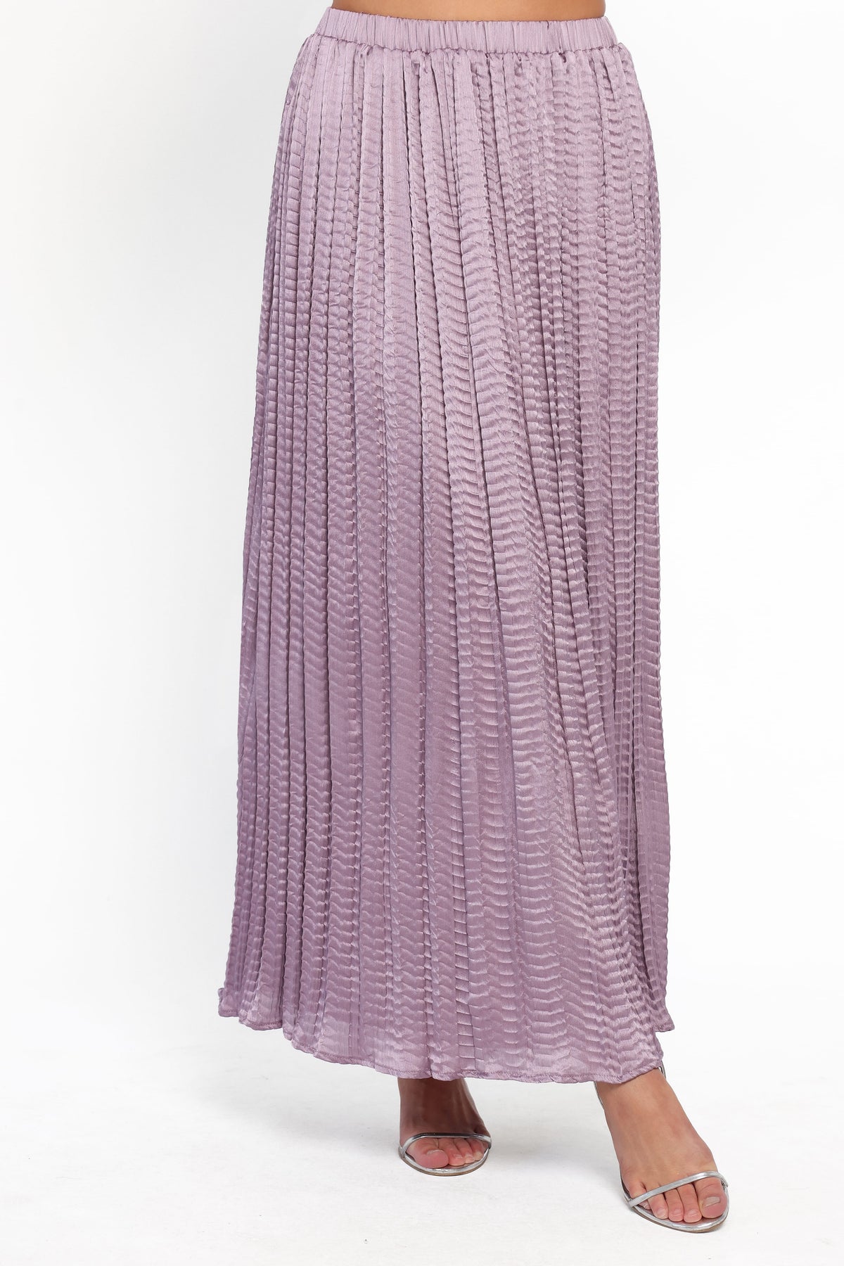 Delvine Asymmetrical Skirt Set - Lilac