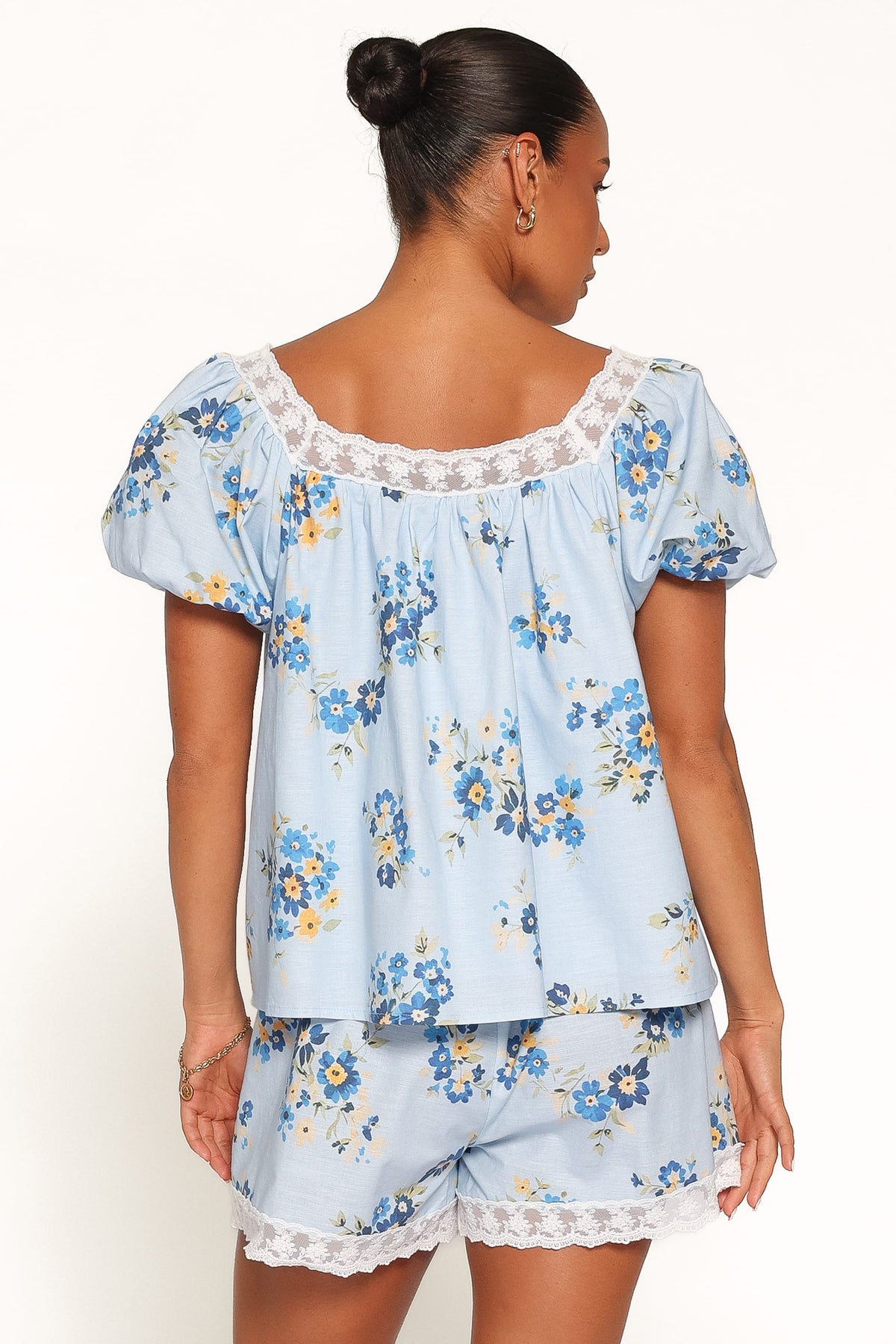 Fawna Short Set - Blue Floral