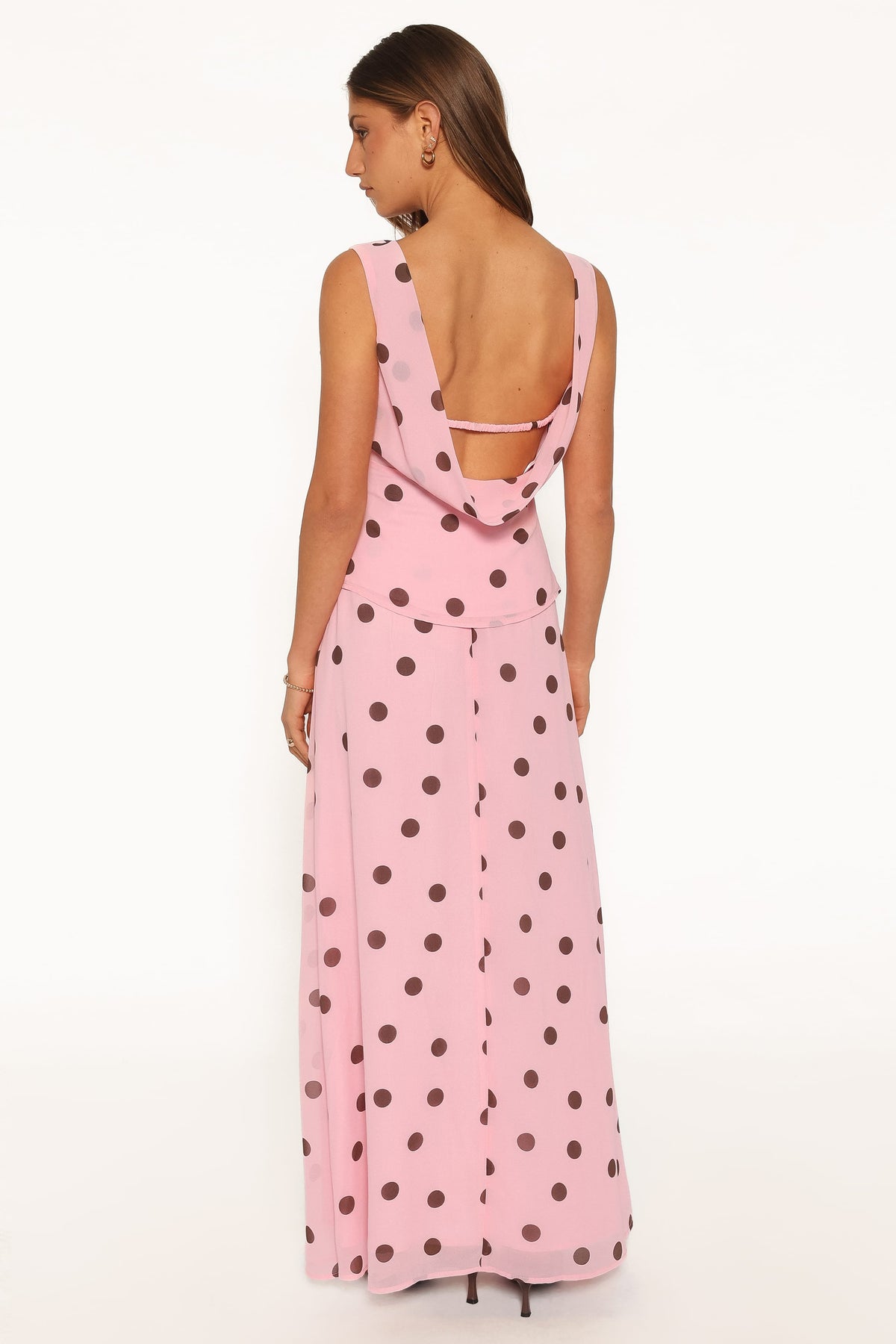 Ricky Skirt Set - Pink Polka Dot
