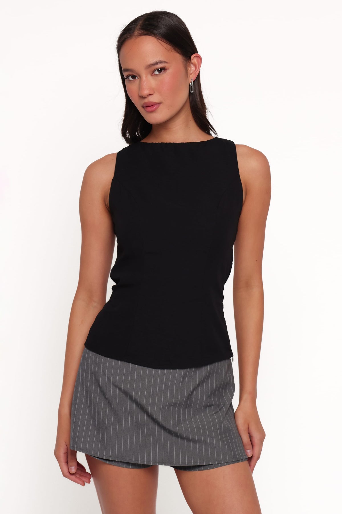 Brynn Tie Back Top - Black