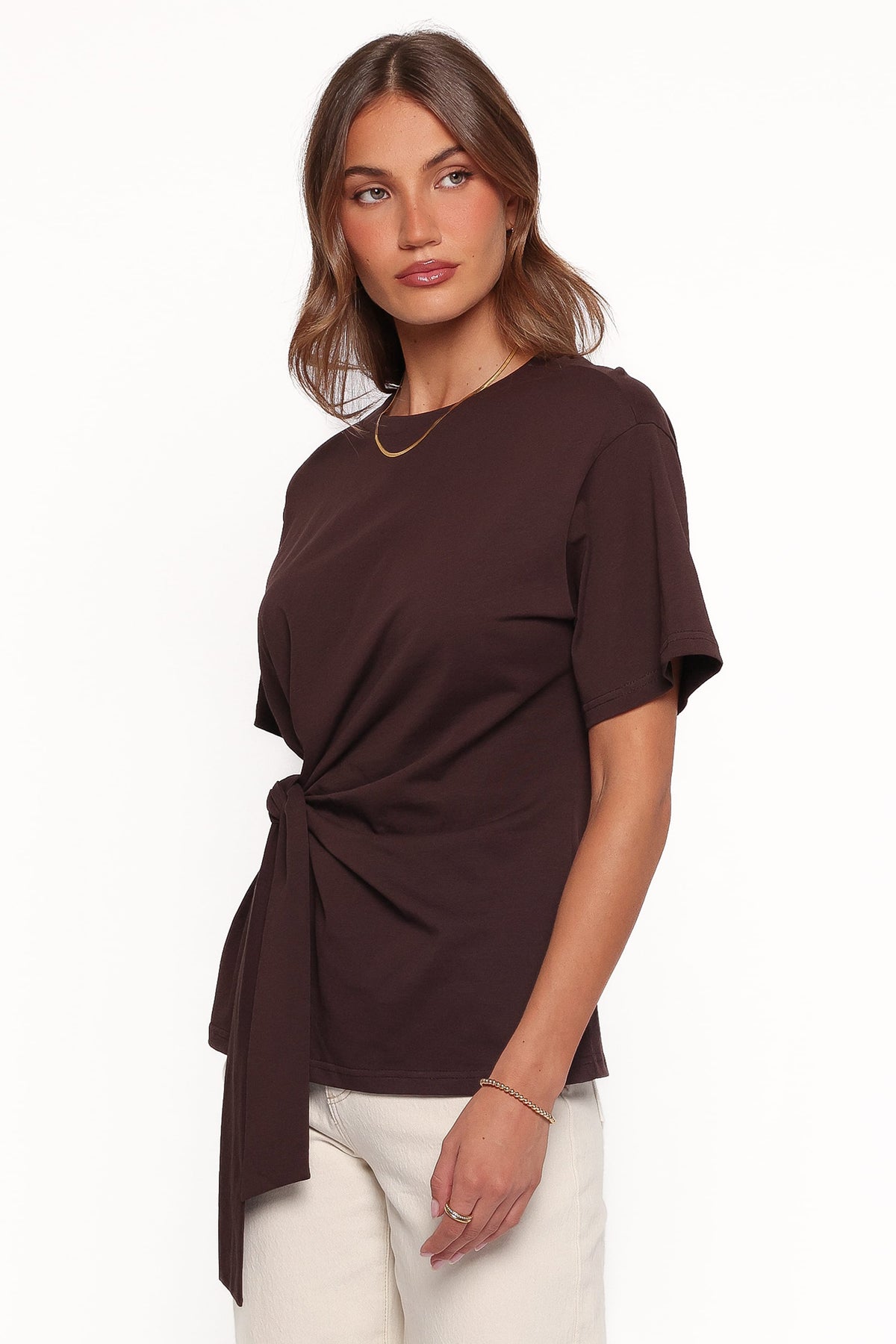 Devina Knot Tee - Brown