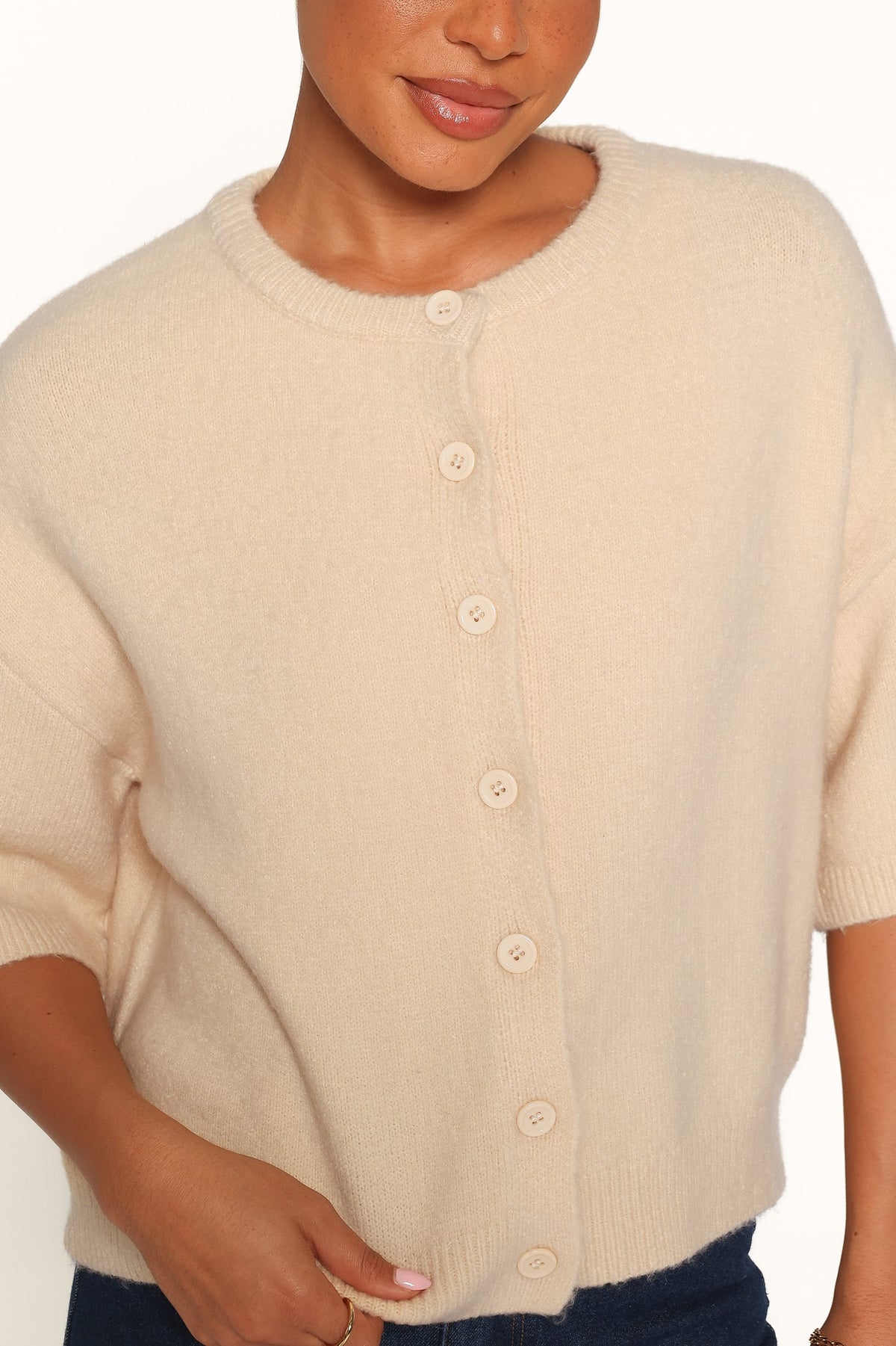 Lilith Knit Top - Beige