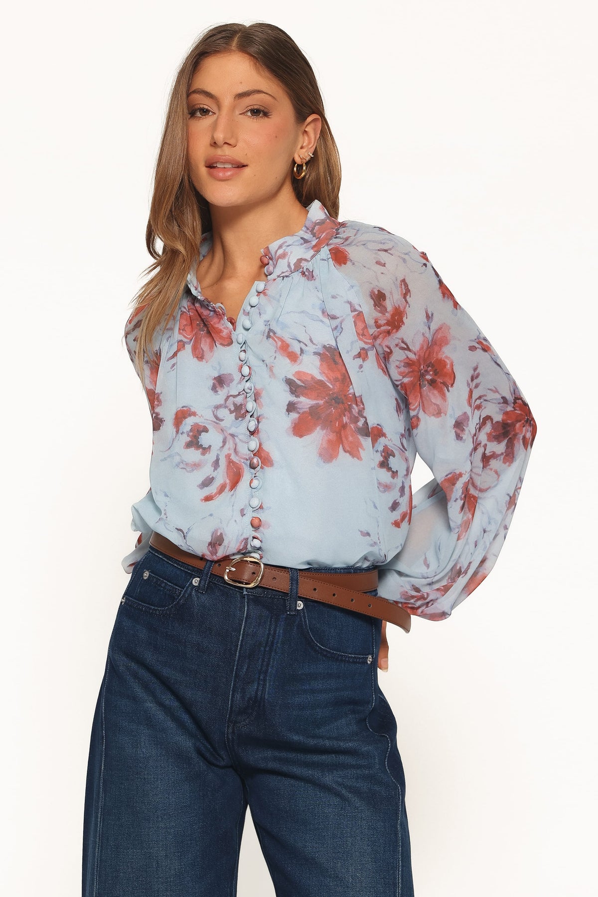 Marni Top - Blue Floral